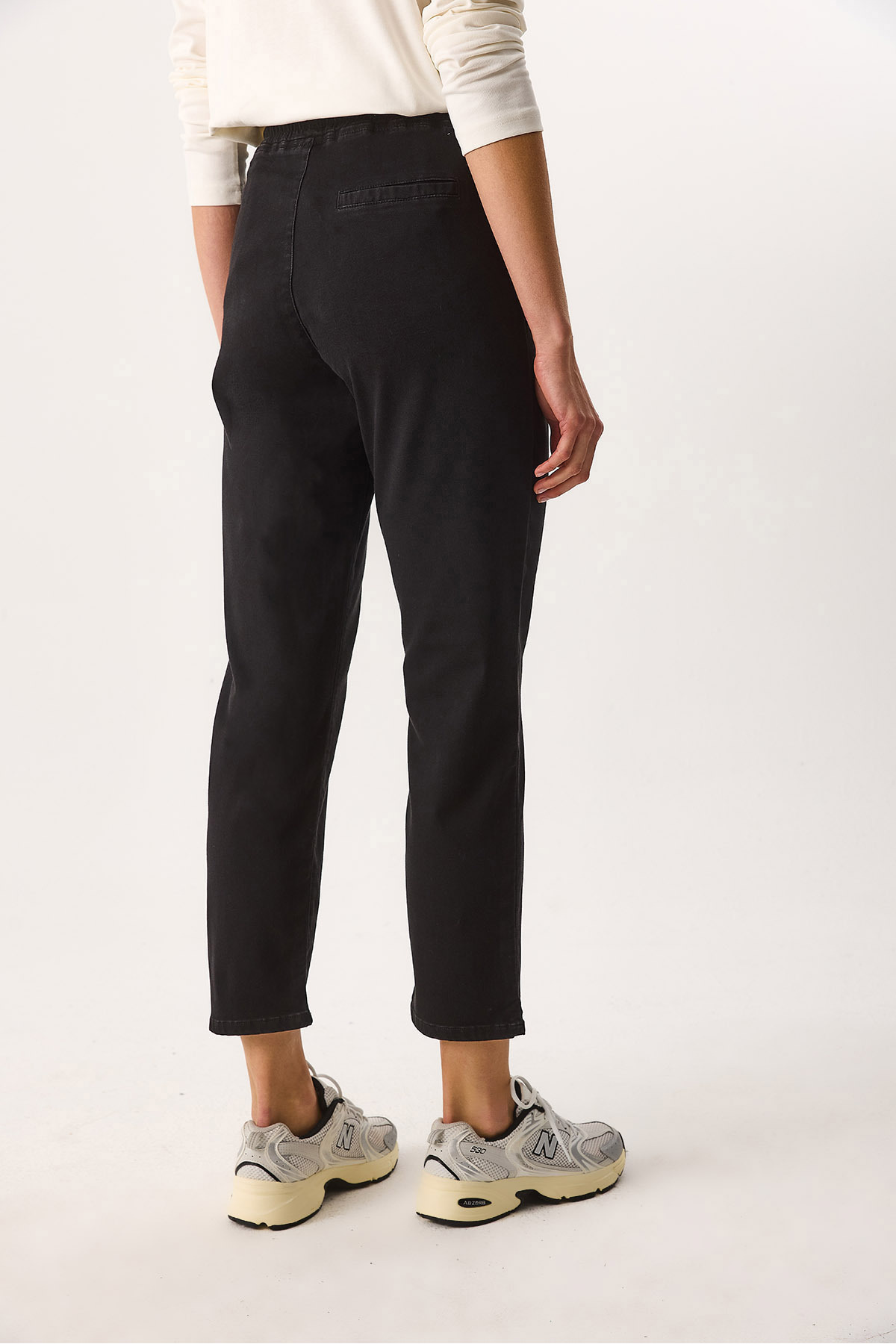 Marla Black Yüksek Bel Slouchy Jogger Pantolon - BLACK