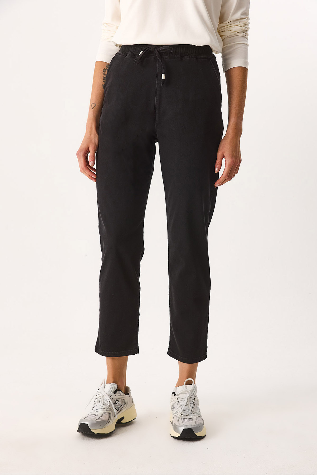 Marla Black Yüksek Bel Slouchy Jogger Pantolon - BLACK