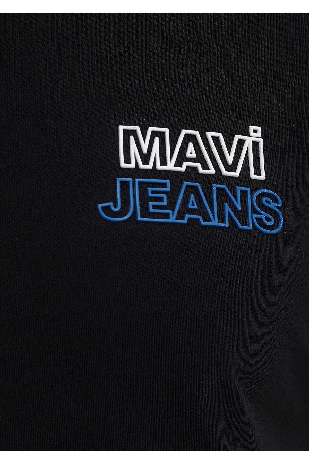 Mavi Baskılı Tişört   Siyah