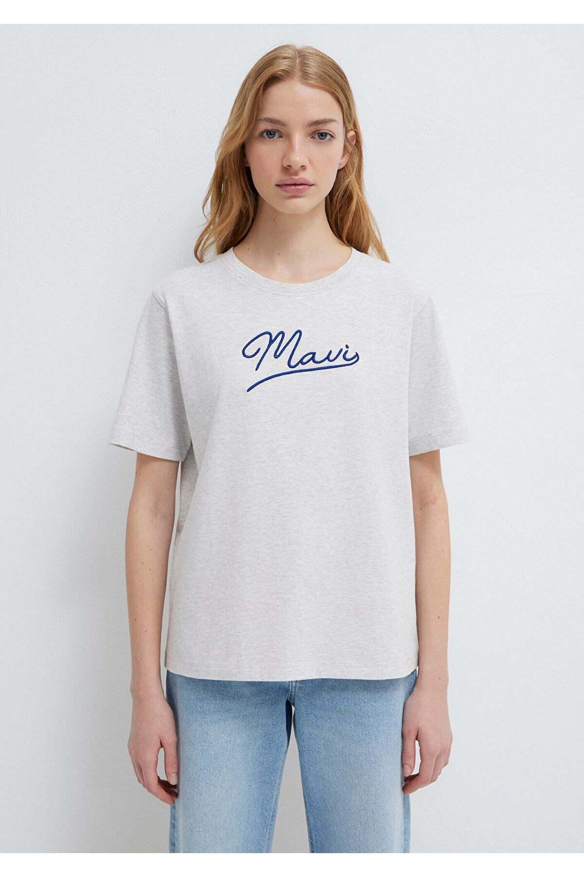 Mavı Jeans Baskılı Tişört