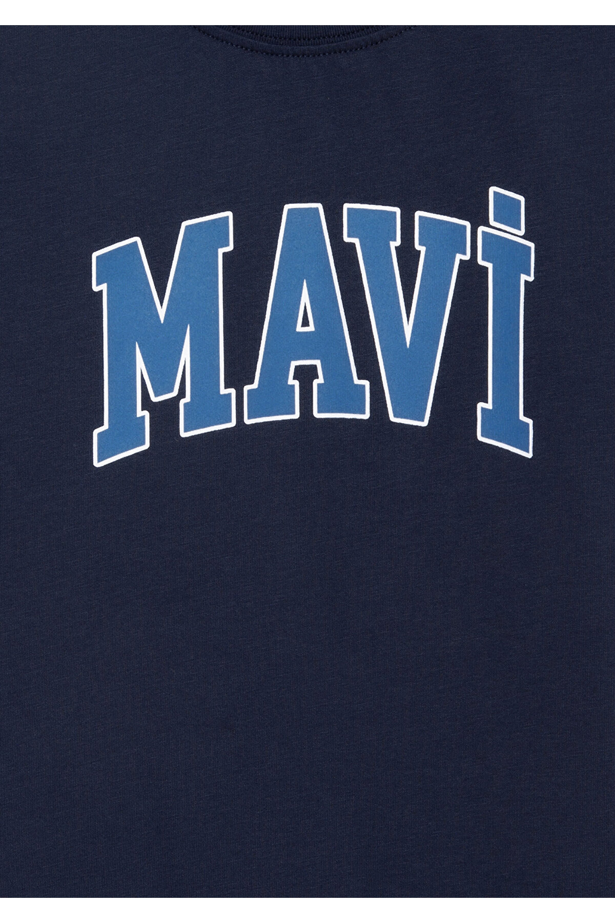 Mavi Logo Baskılı Tişört Koyu Kırmızı