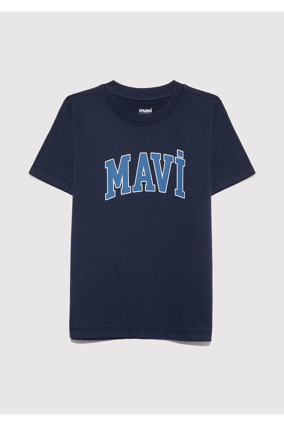 Mavi Logo Baskılı Tişört Koyu Kırmızı