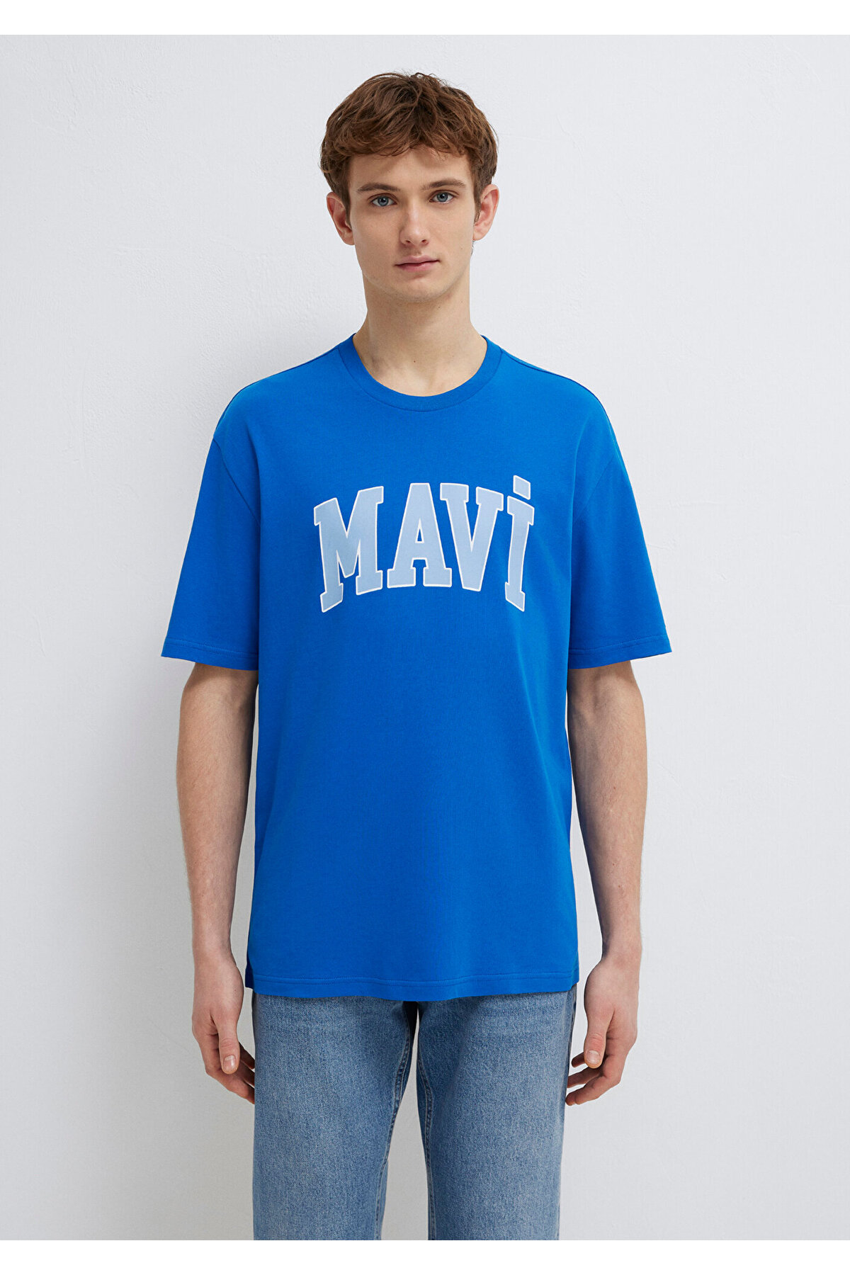 Mavi Logo Tişört Menekşe Mavi