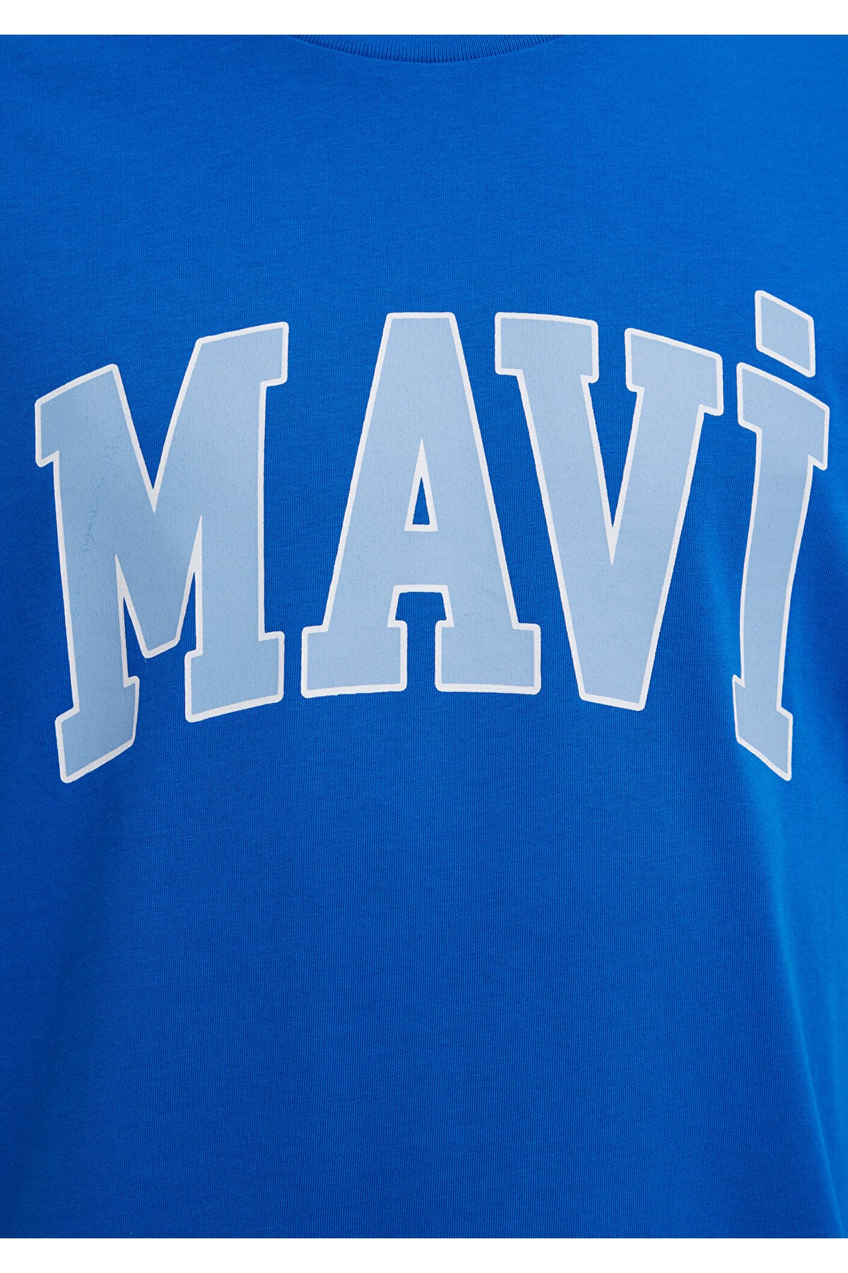Mavi Logo Tişört Menekşe Mavi