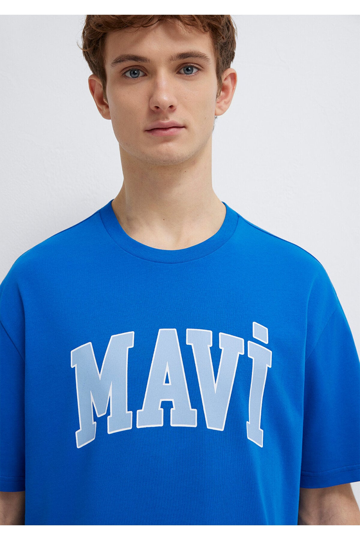 Mavi Logo Tişört Menekşe Mavi
