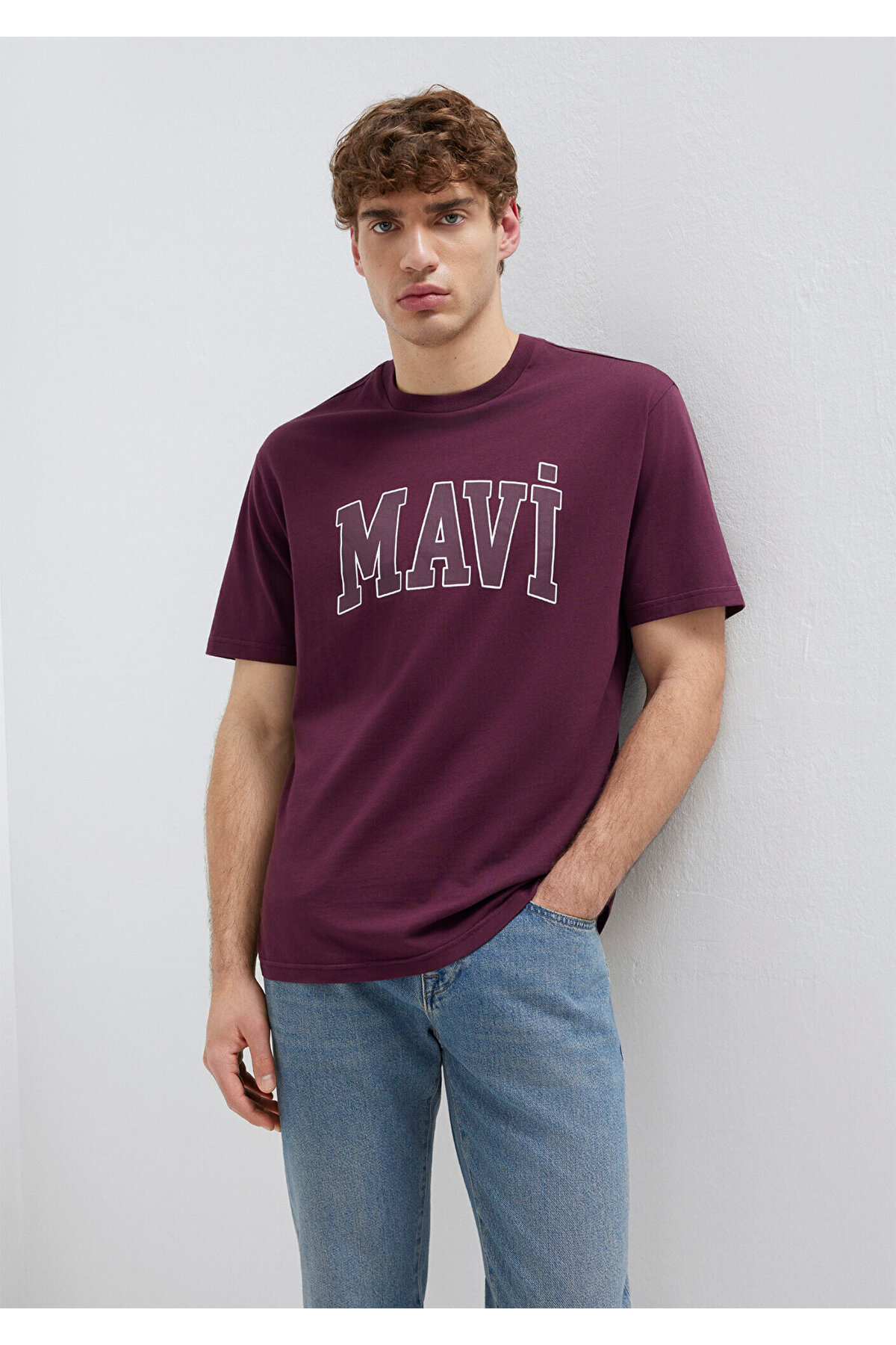 Mavi Logo Tişört Menekşe Mavi