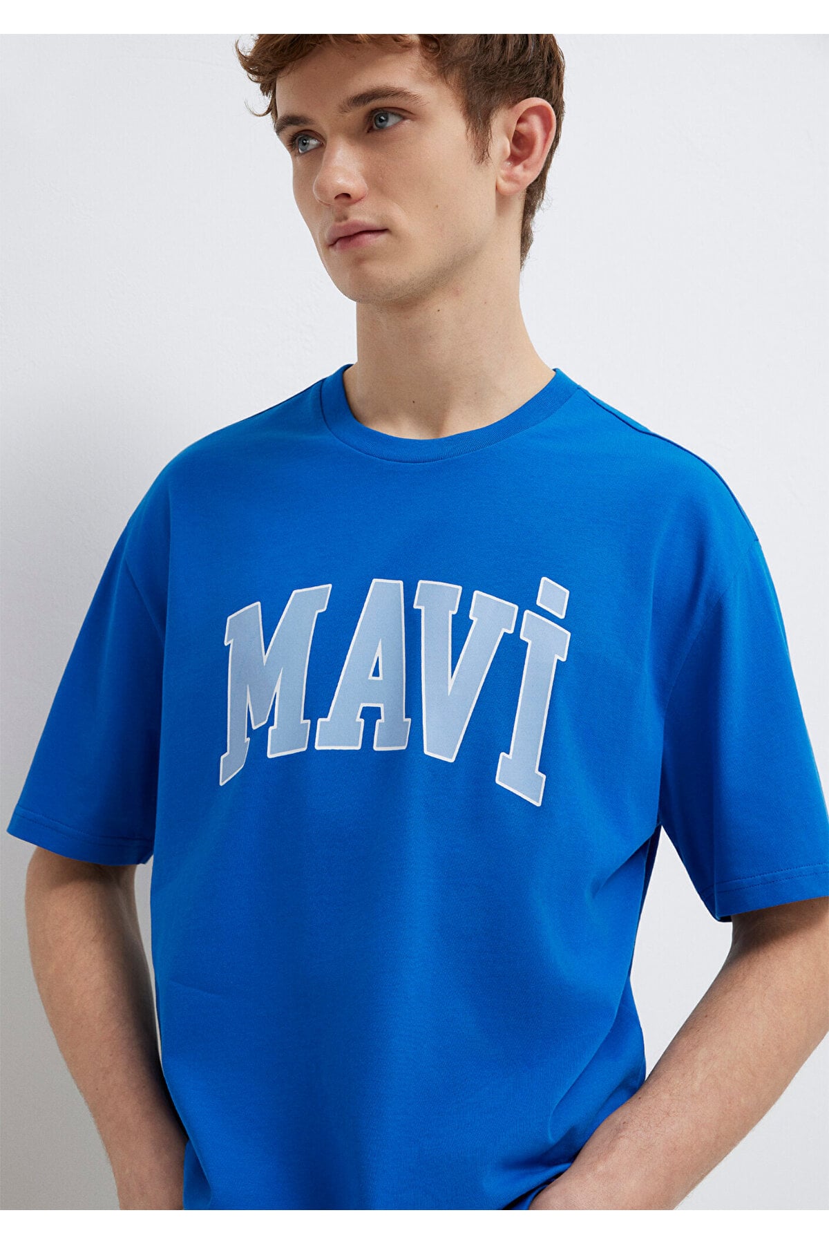 Mavi Logo Tişört Menekşe Mavi