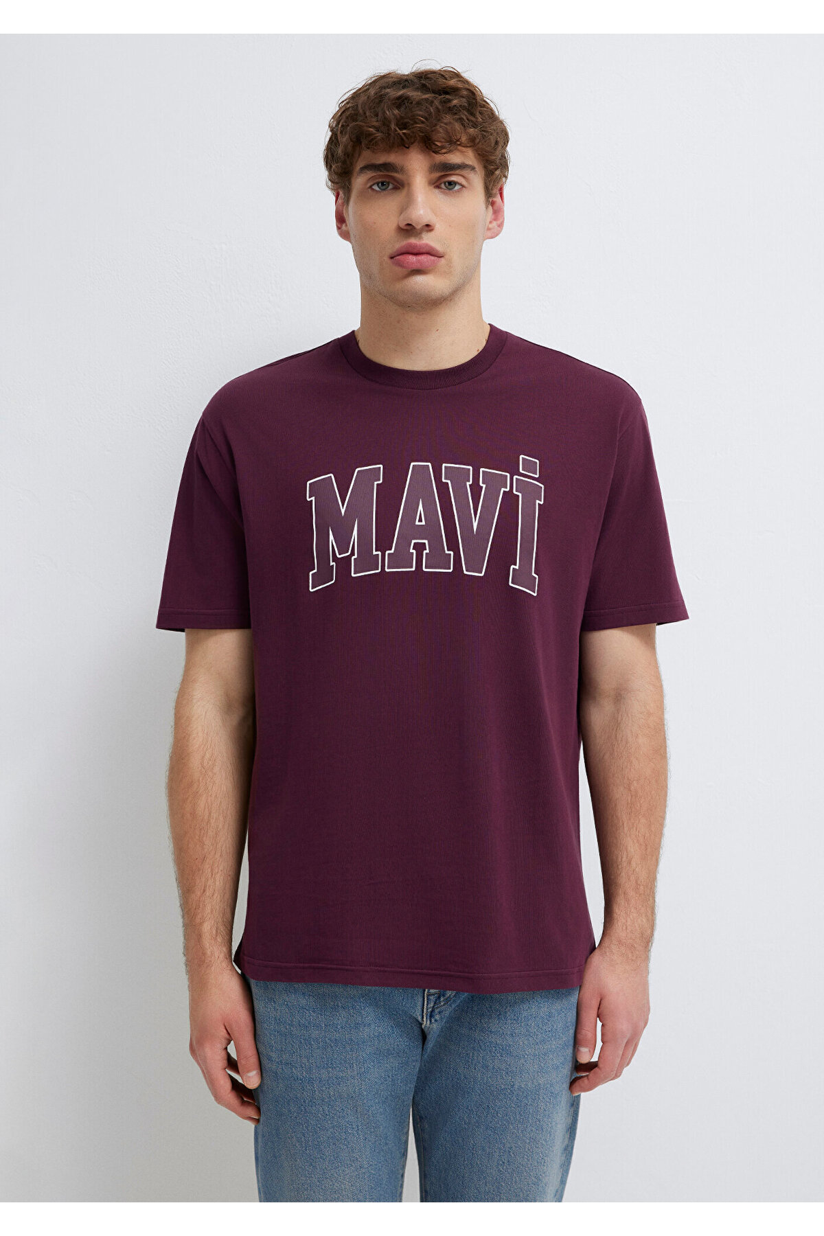 Mavi Logo Tişört Menekşe Mavi