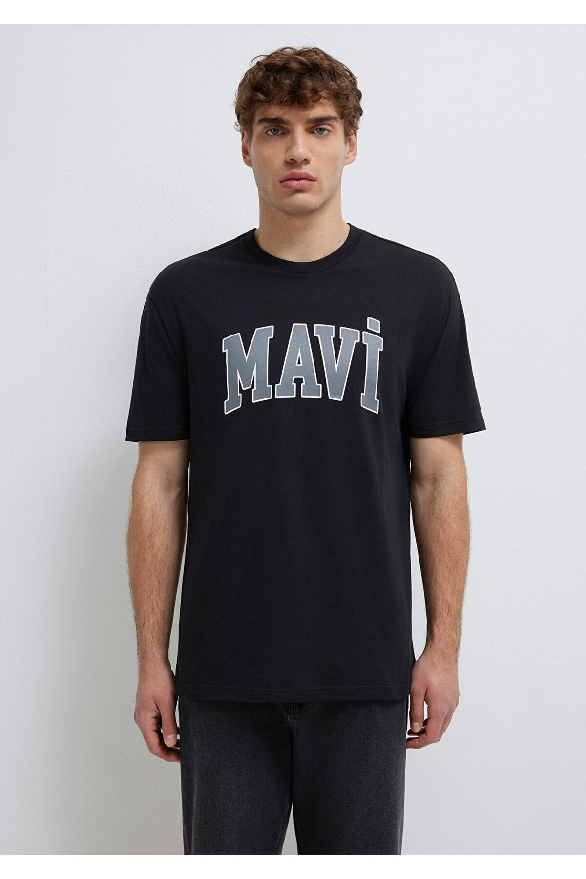 Mavi Logo Tişört Siyah