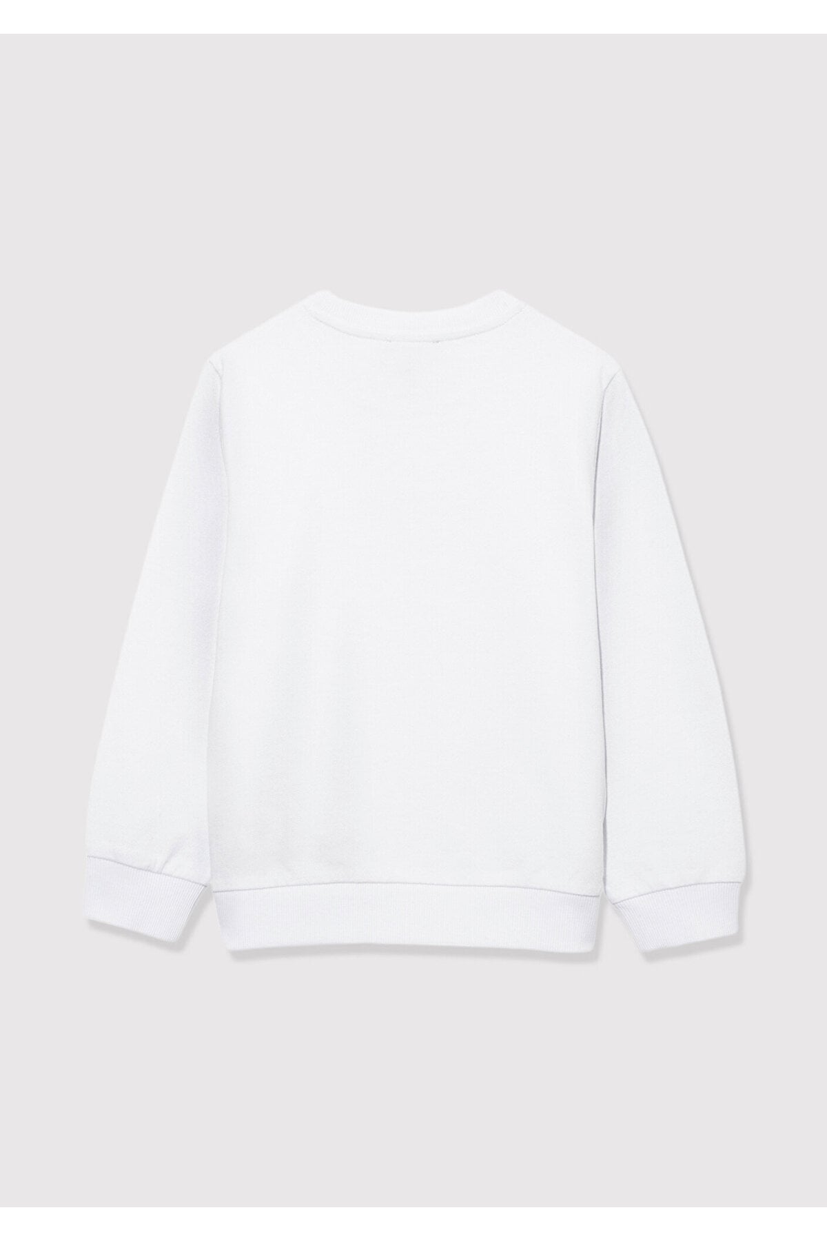 Miav Baskılı Beyaz Çocuk Sweatshirt 6610031-620