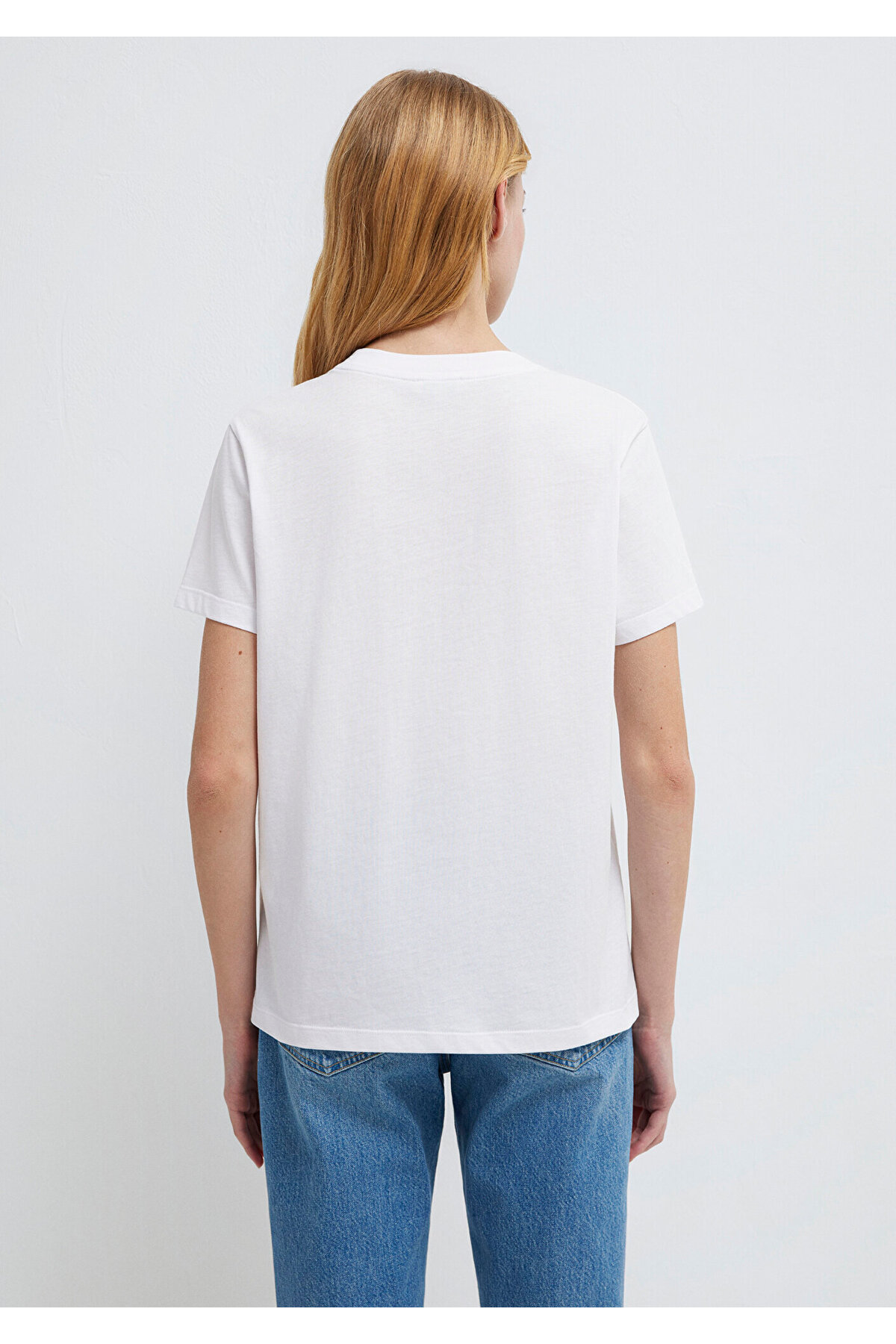 Miav Baskılı Beyaz Tişört Regular Fit / Normal Kesim 1610622-620