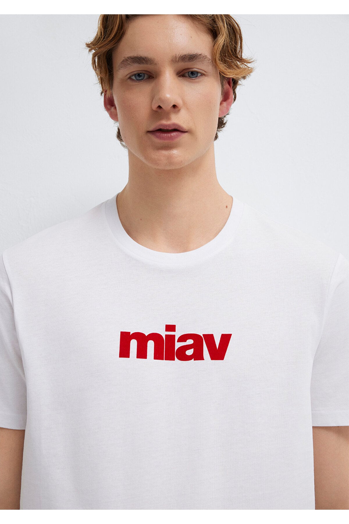 Miav Baskılı Tişört Beyaz
