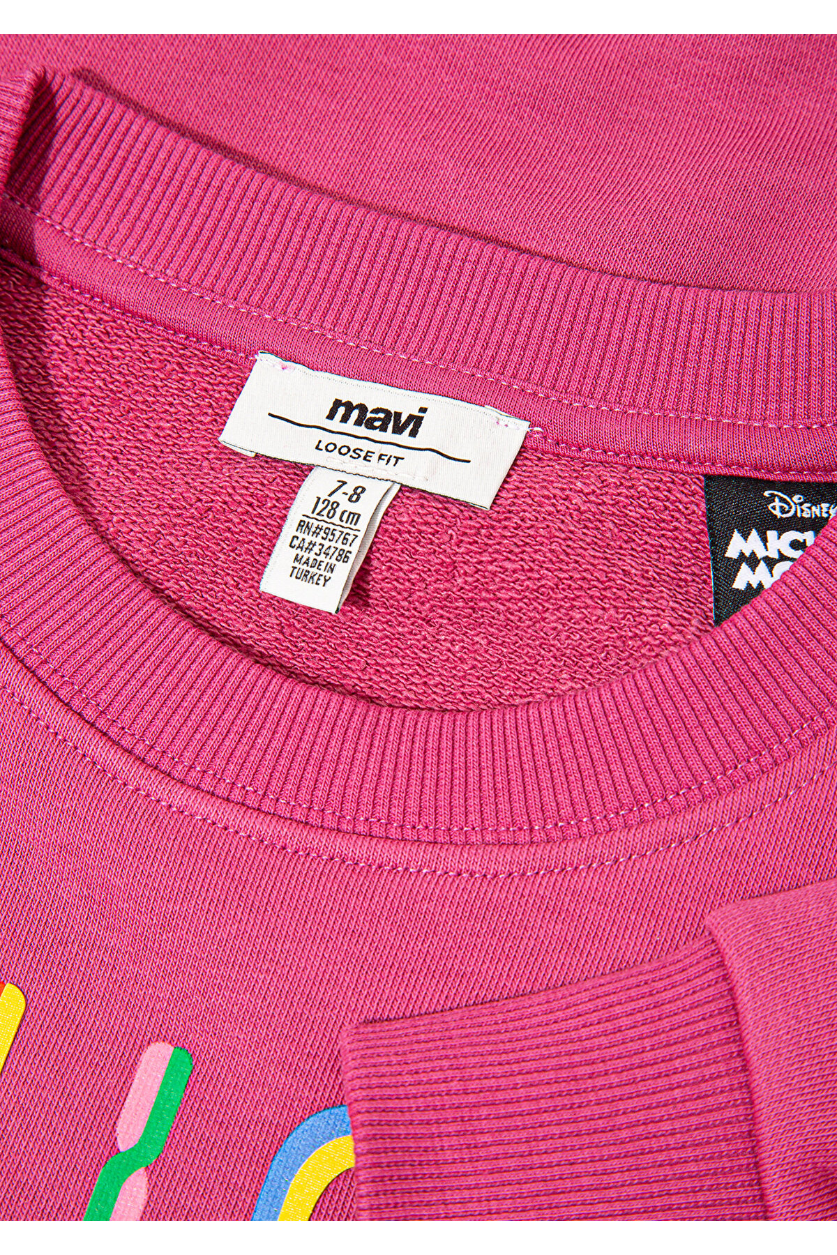 Mickey Baskılı Pembe Sweatshirt 7S10142-71085