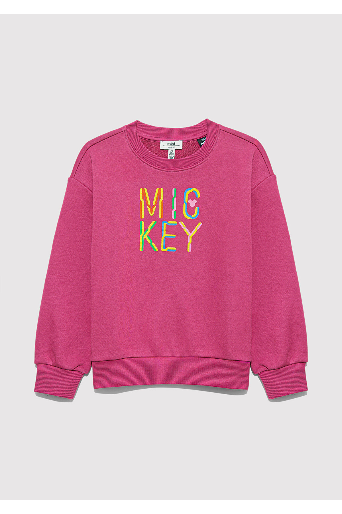 Mickey Baskılı Pembe Sweatshirt 7S10142-71085