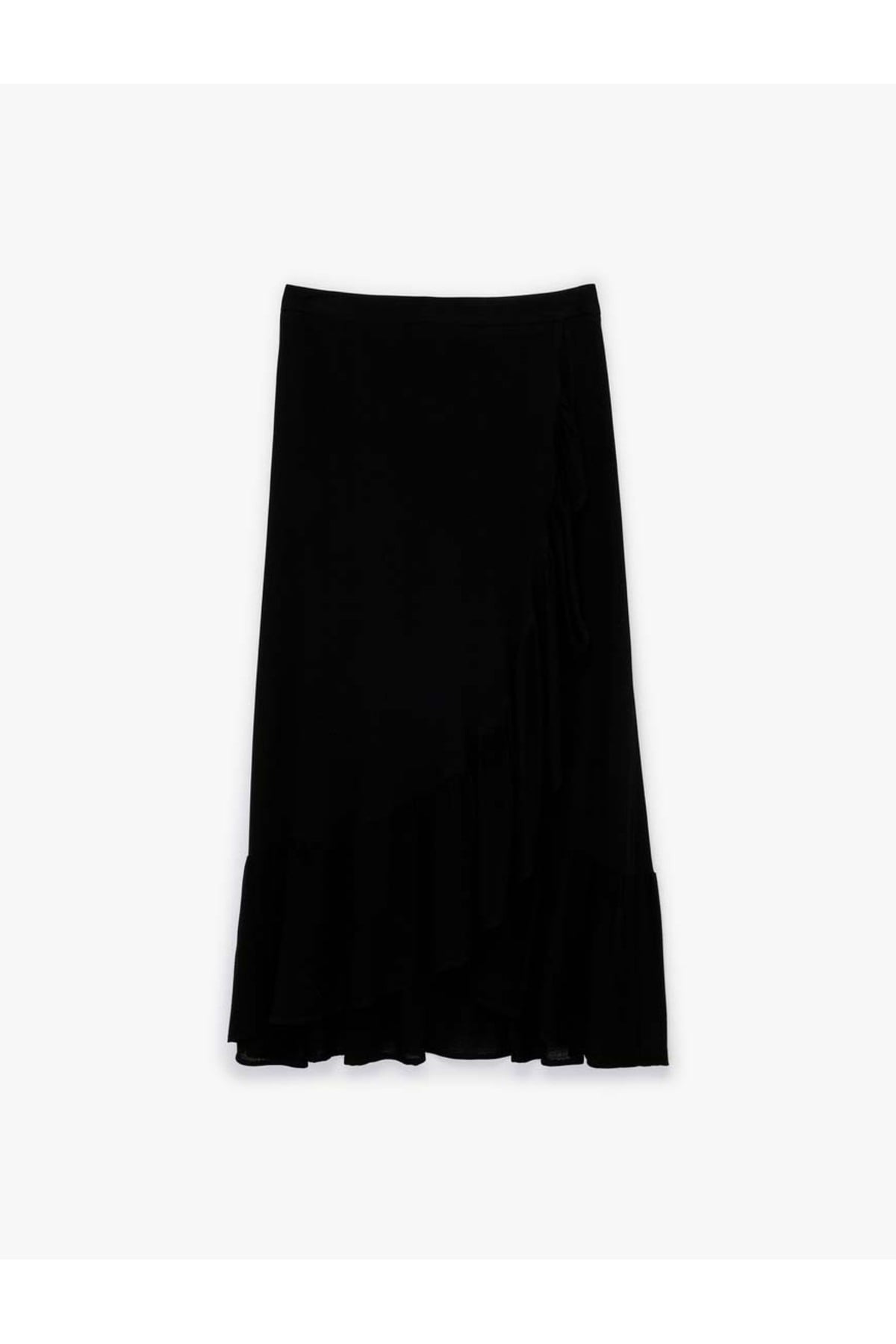 Midi Siyah Kadın Etek 6SAK70014EW