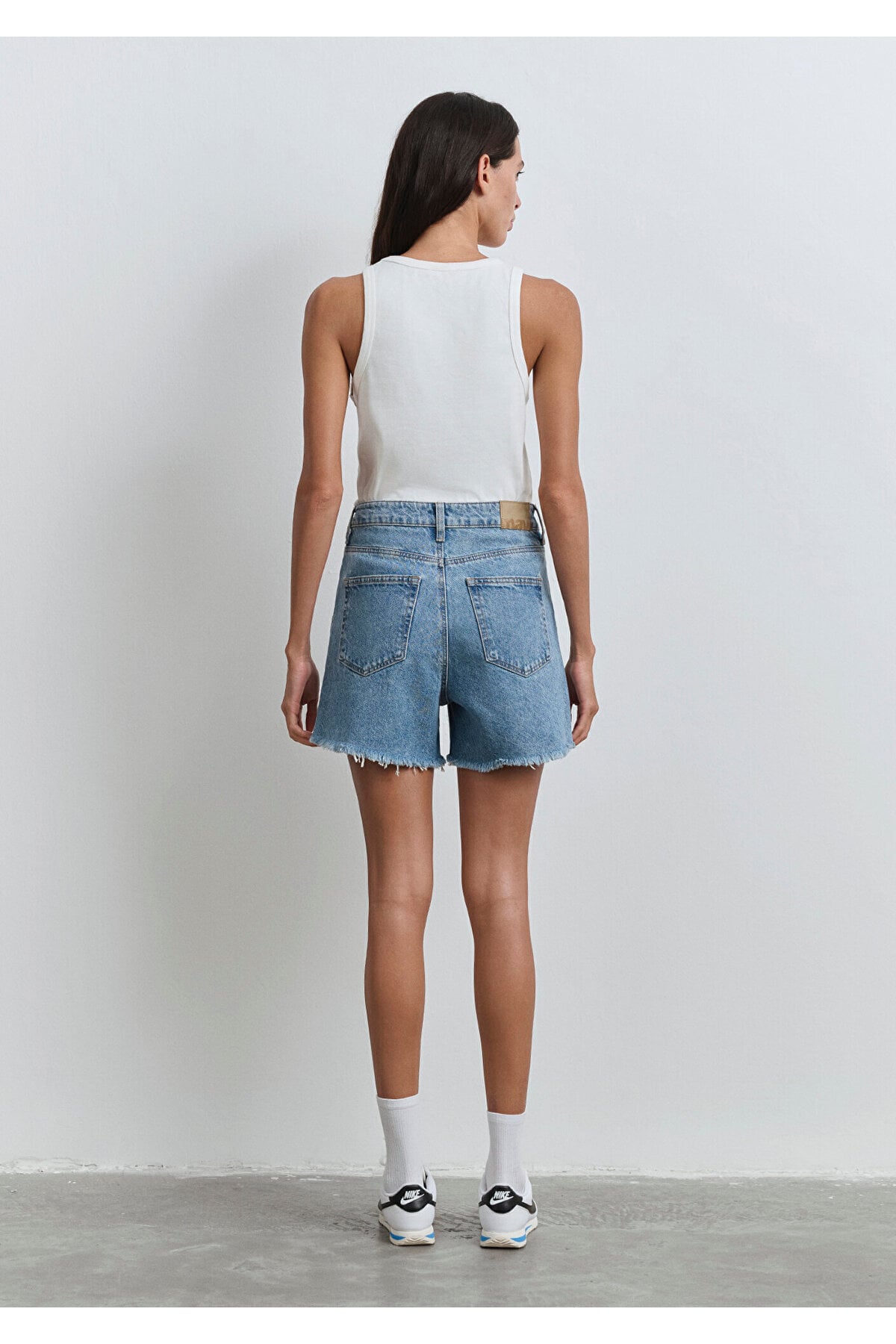 Millie 90lar İndigo Mavisi Jean Şort 1458987073