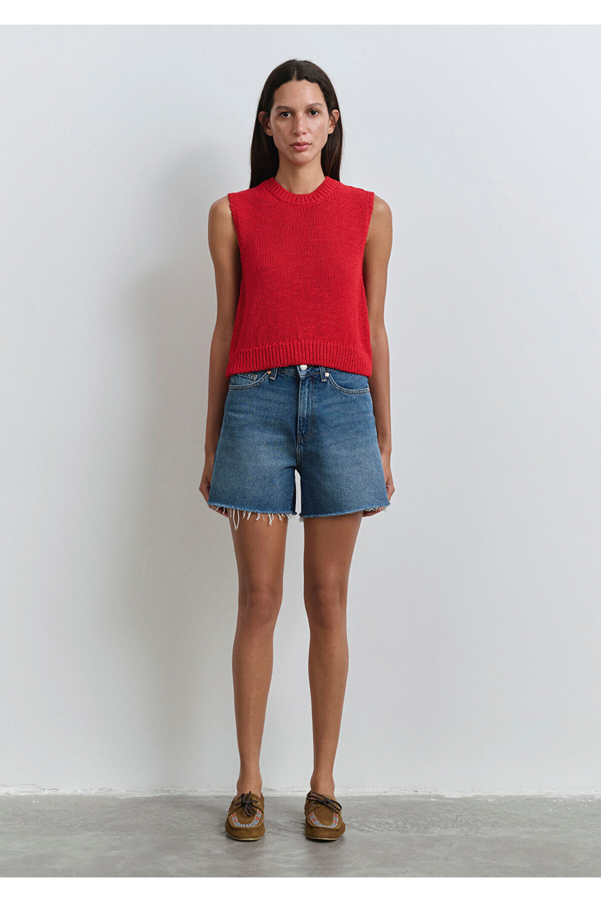 Millie 90lar Koyu Mavi Jean Şort 1458989751