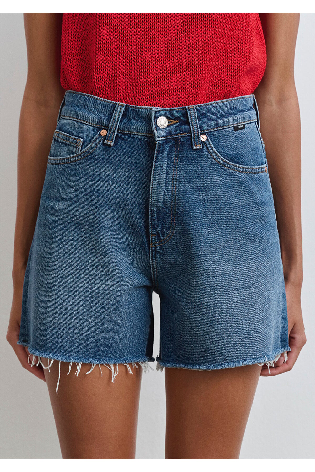 Millie 90lar Koyu Mavi Jean Şort 1458989751