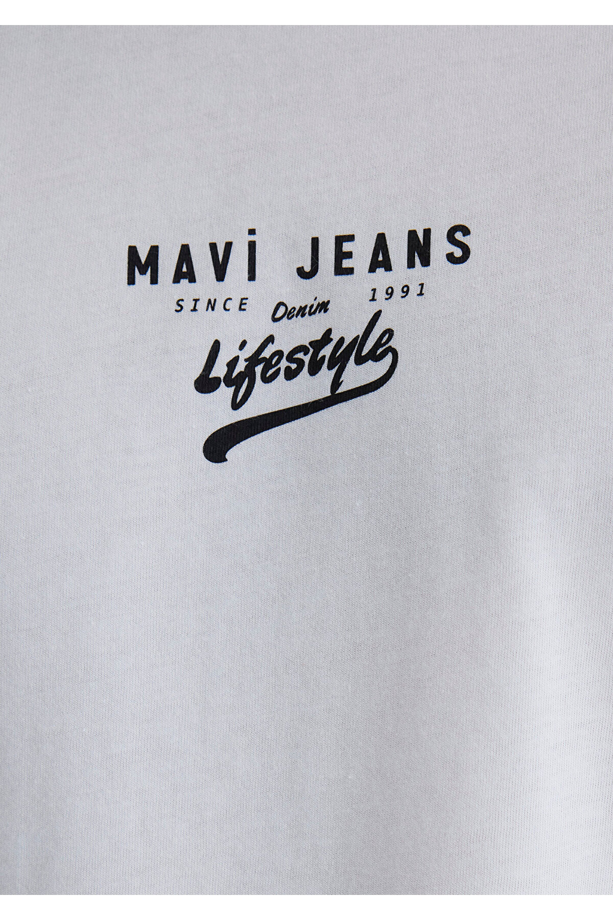 Minimal Logo Baskılı Beyaz Tişört Relaxed Fit / Rahat Kesim 0612710-620