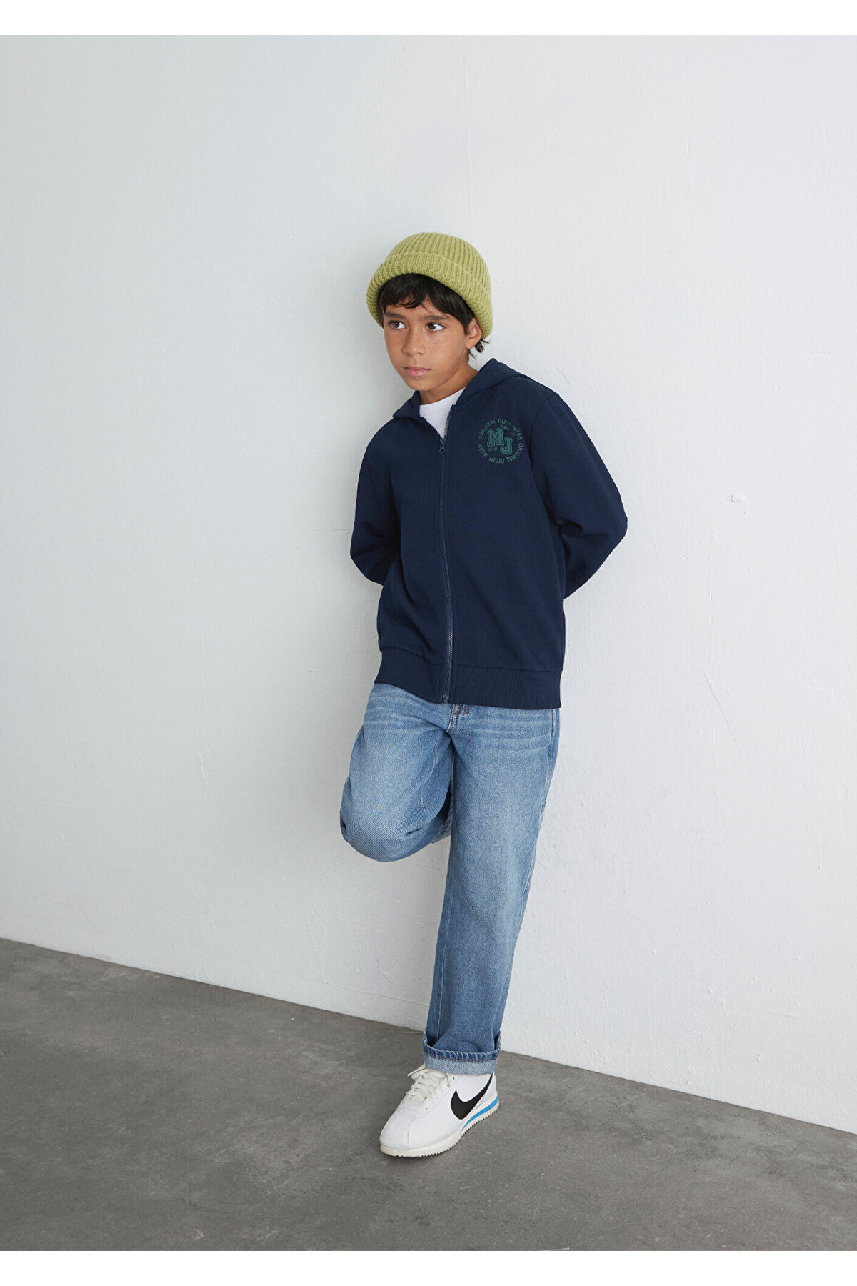 MJ Baskılı Lacivert Sweatshirt 6S10127-82318