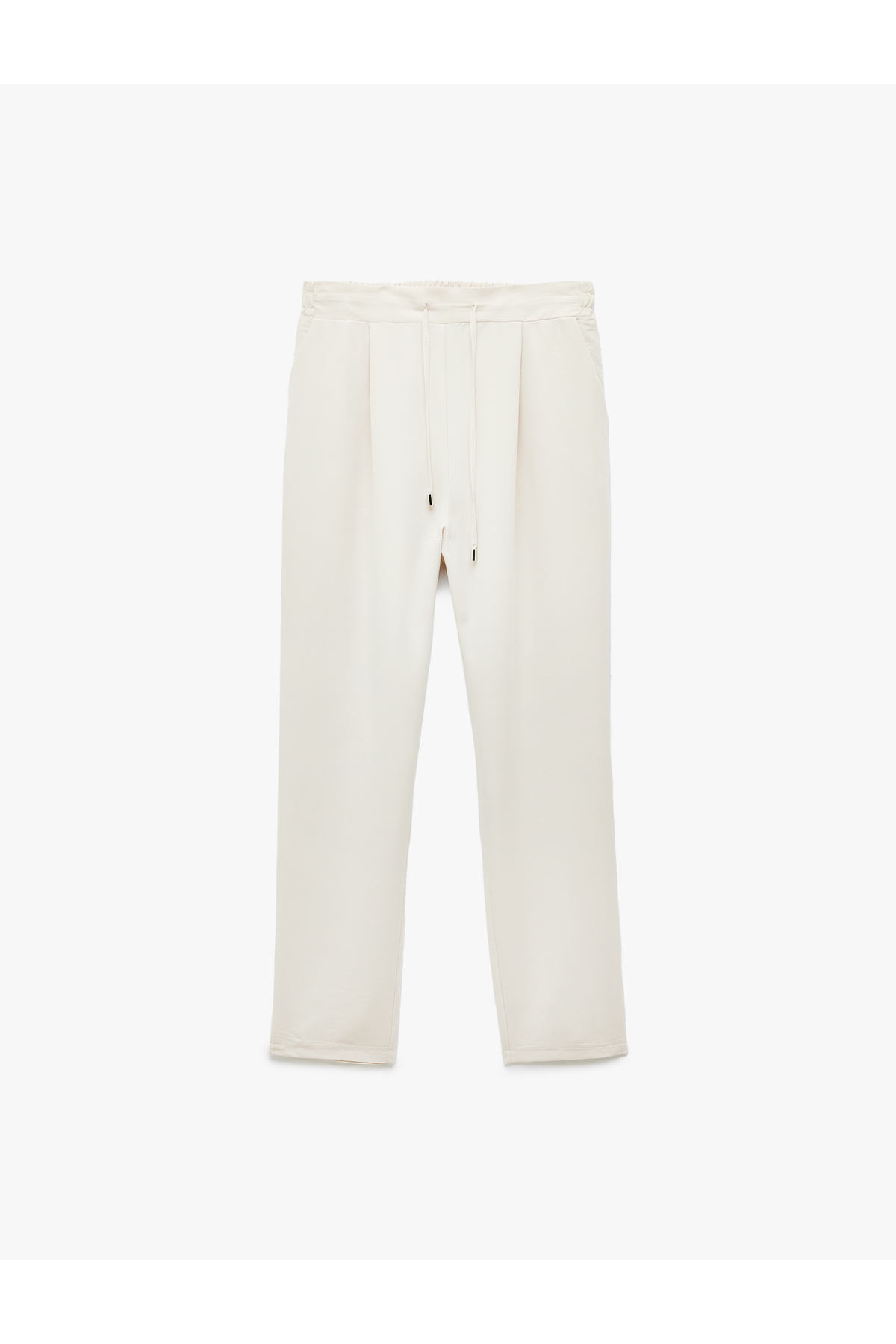 Modal Kumaş Karışımlı Yüksek Bel Cepli Havuç Kesim Jogger Pantolon