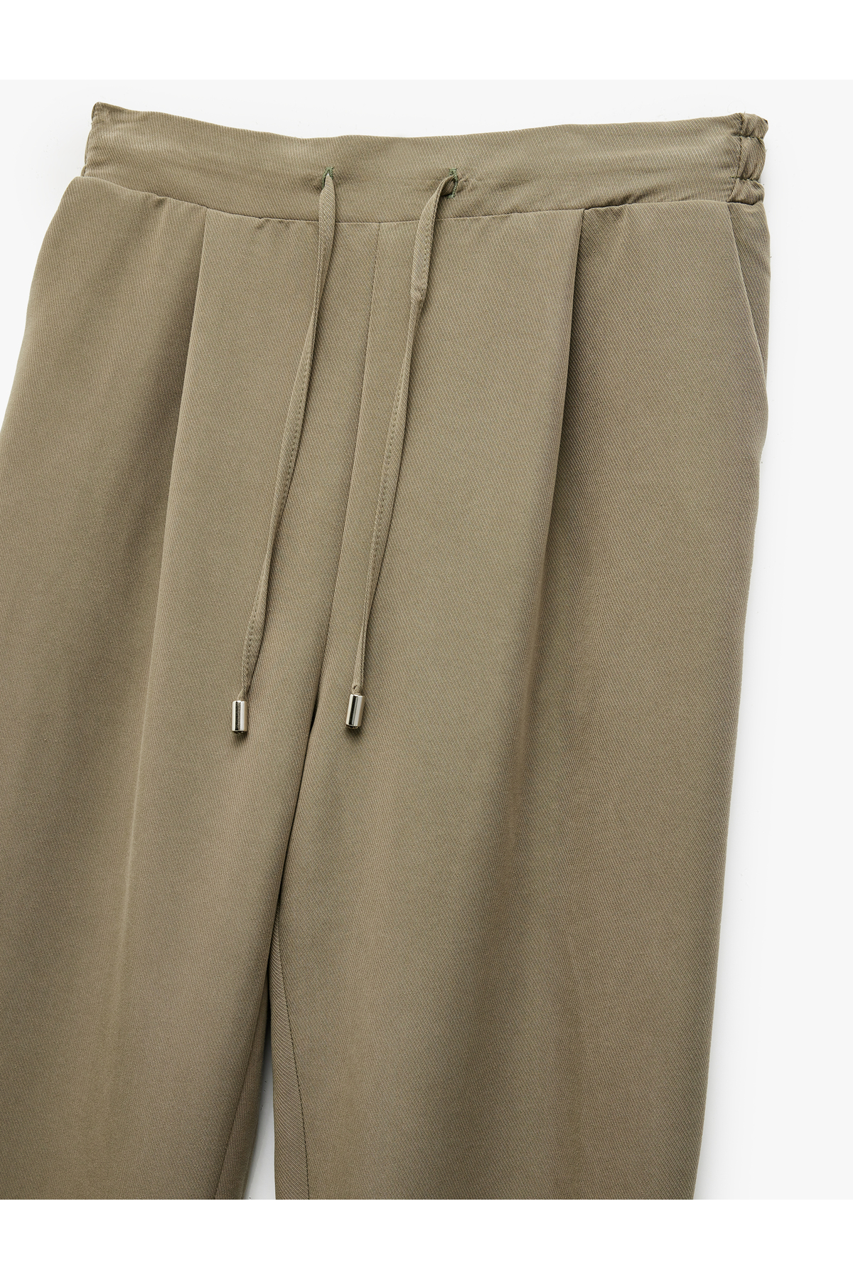 Modal Kumaş Karışımlı Yüksek Bel Cepli Havuç Kesim Jogger Pantolon