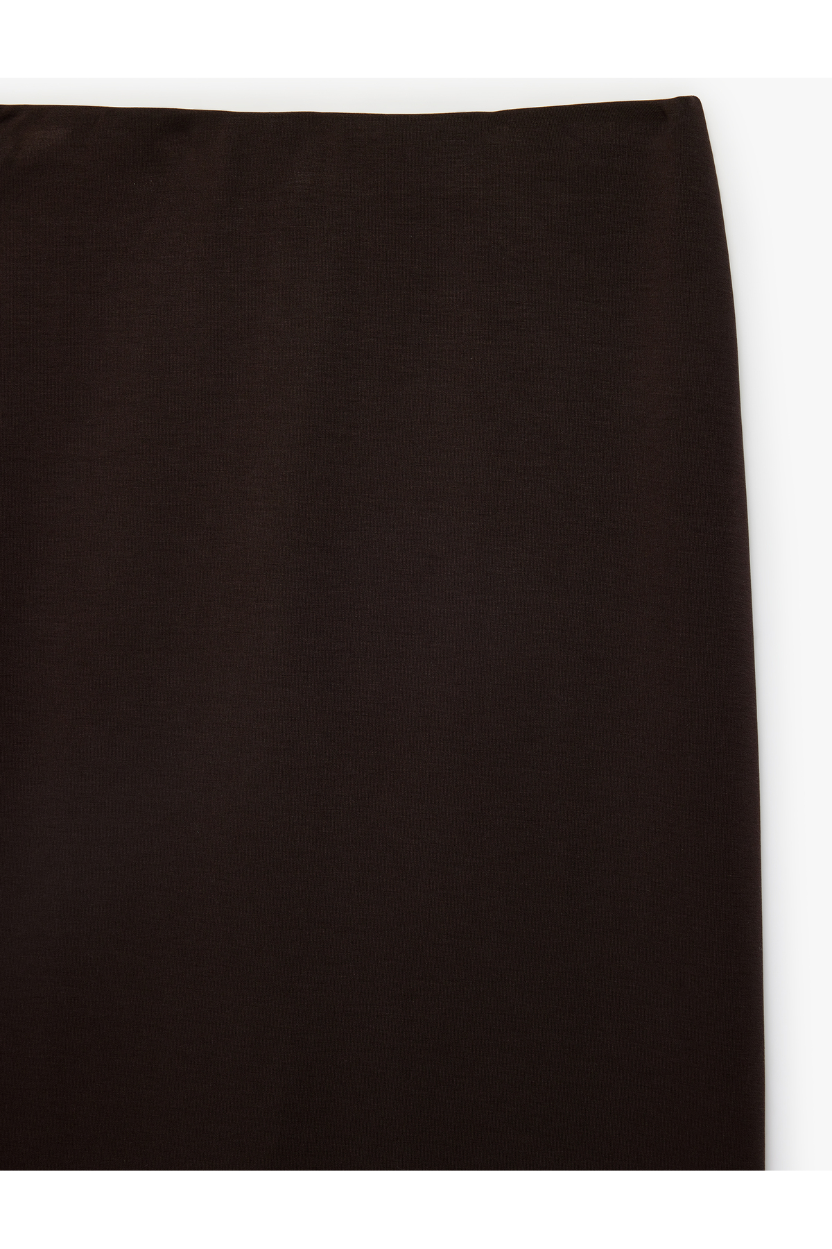 Modal Kumaş Slim Fit Yırtmaçlı Midi Kalem Etek
