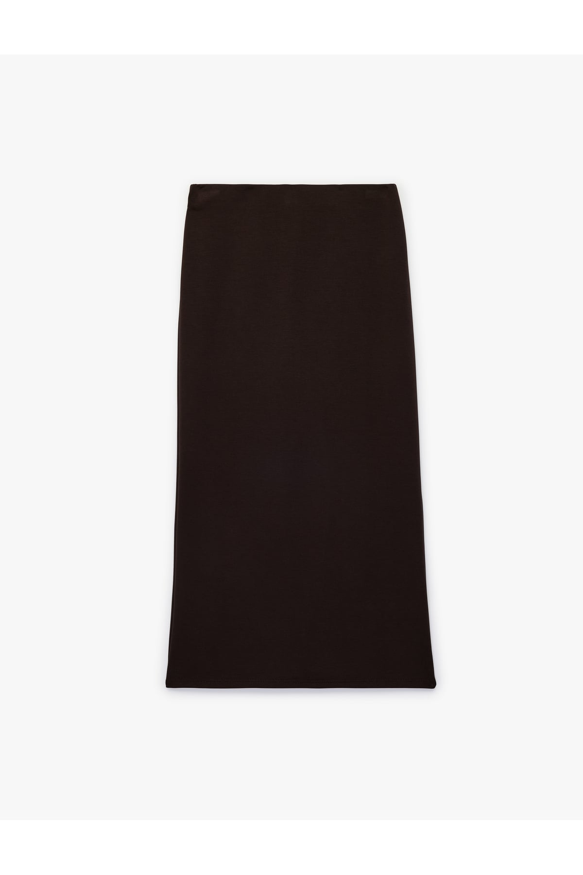 Modal Kumaş Slim Fit Yırtmaçlı Midi Kalem Etek
