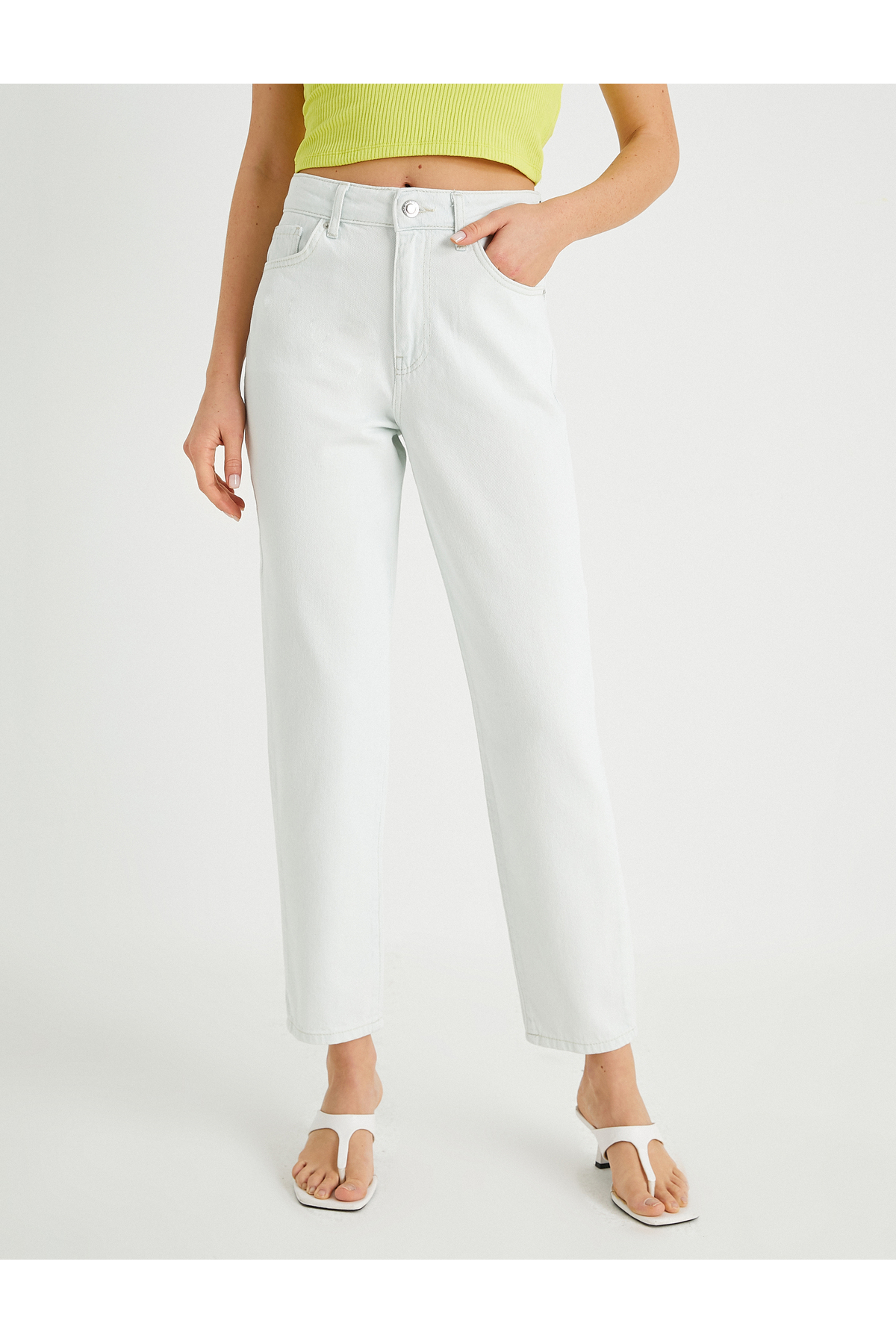 Mom Fit Kot Pantolon - Mom Jean