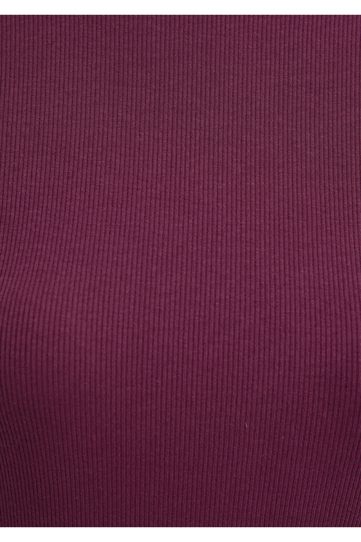 Mor Basic Tişört Fitted / Vücuda Oturan Kesim 1613081-70434