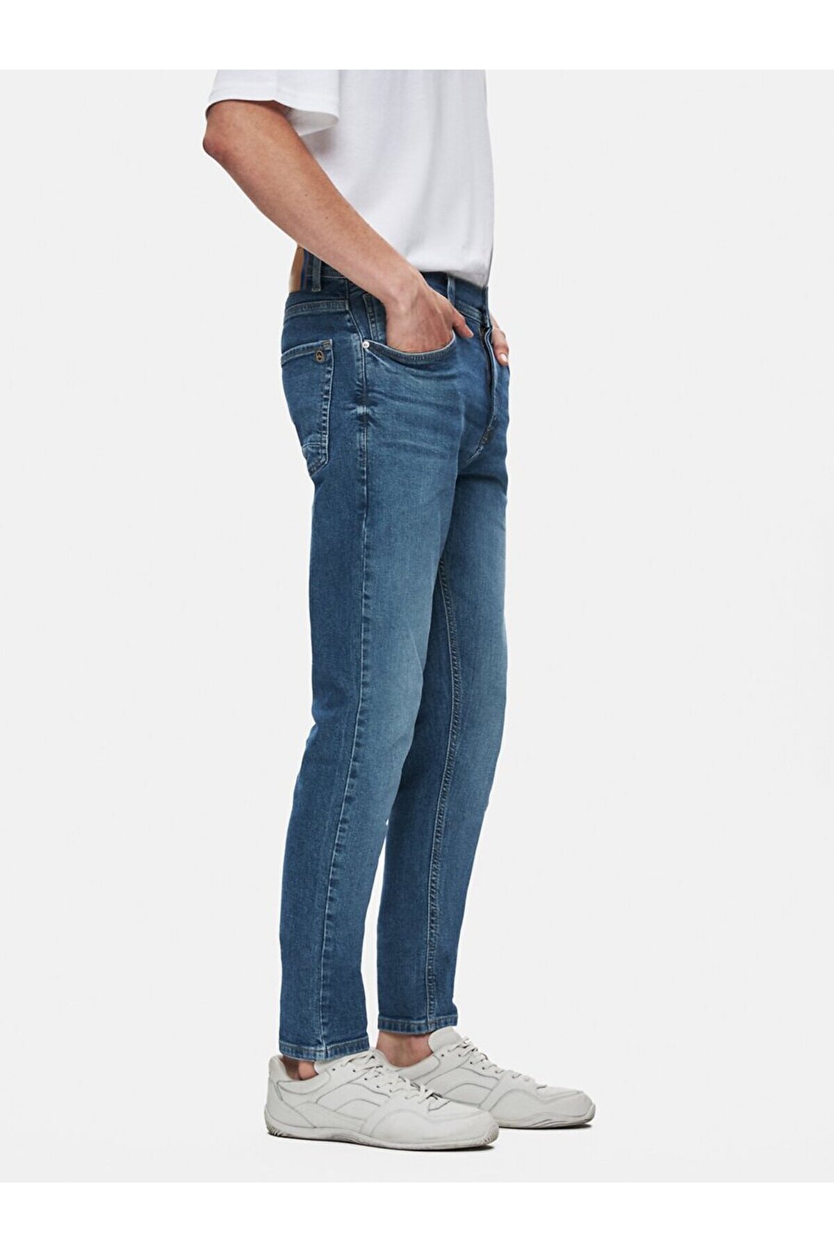 New Smarty Dar Paça Orta Bel Jean Pantolon