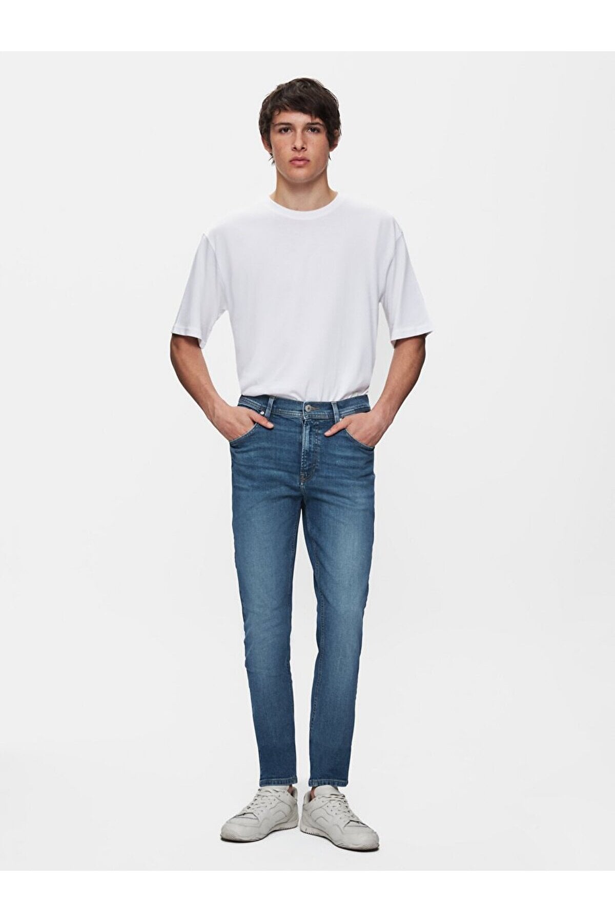 New Smarty Dar Paça Orta Bel Jean Pantolon