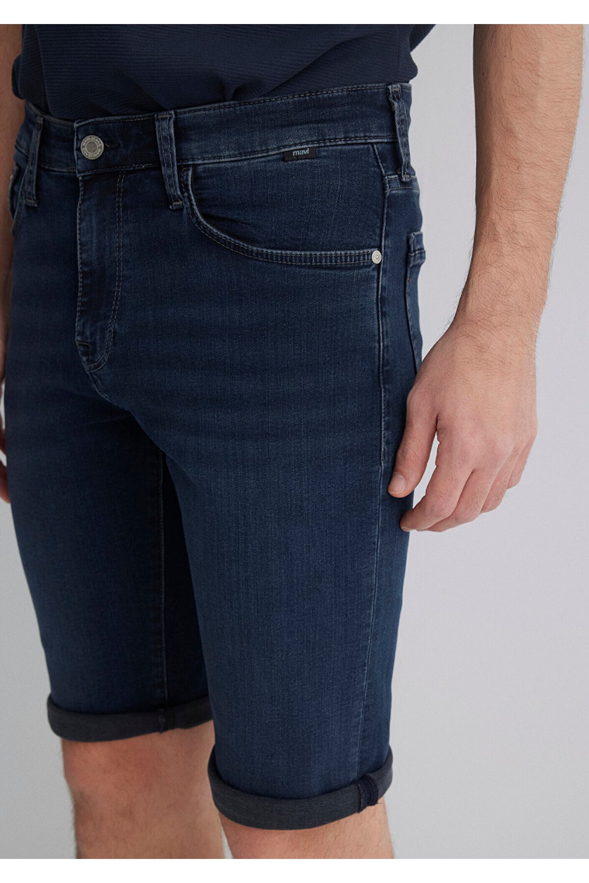 Nicholas Mavi Premium Gece Mavisi Jean Şort 0416087141