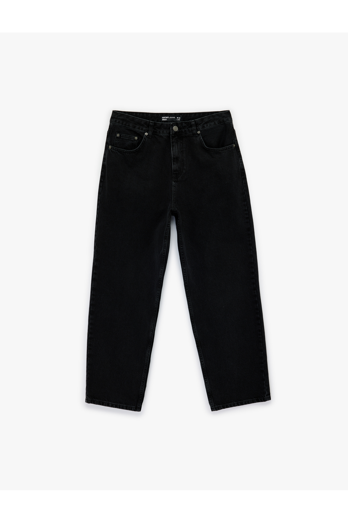 Normal Bel Bol Kalıp Pamuklu Baggy Jean Pantolon
