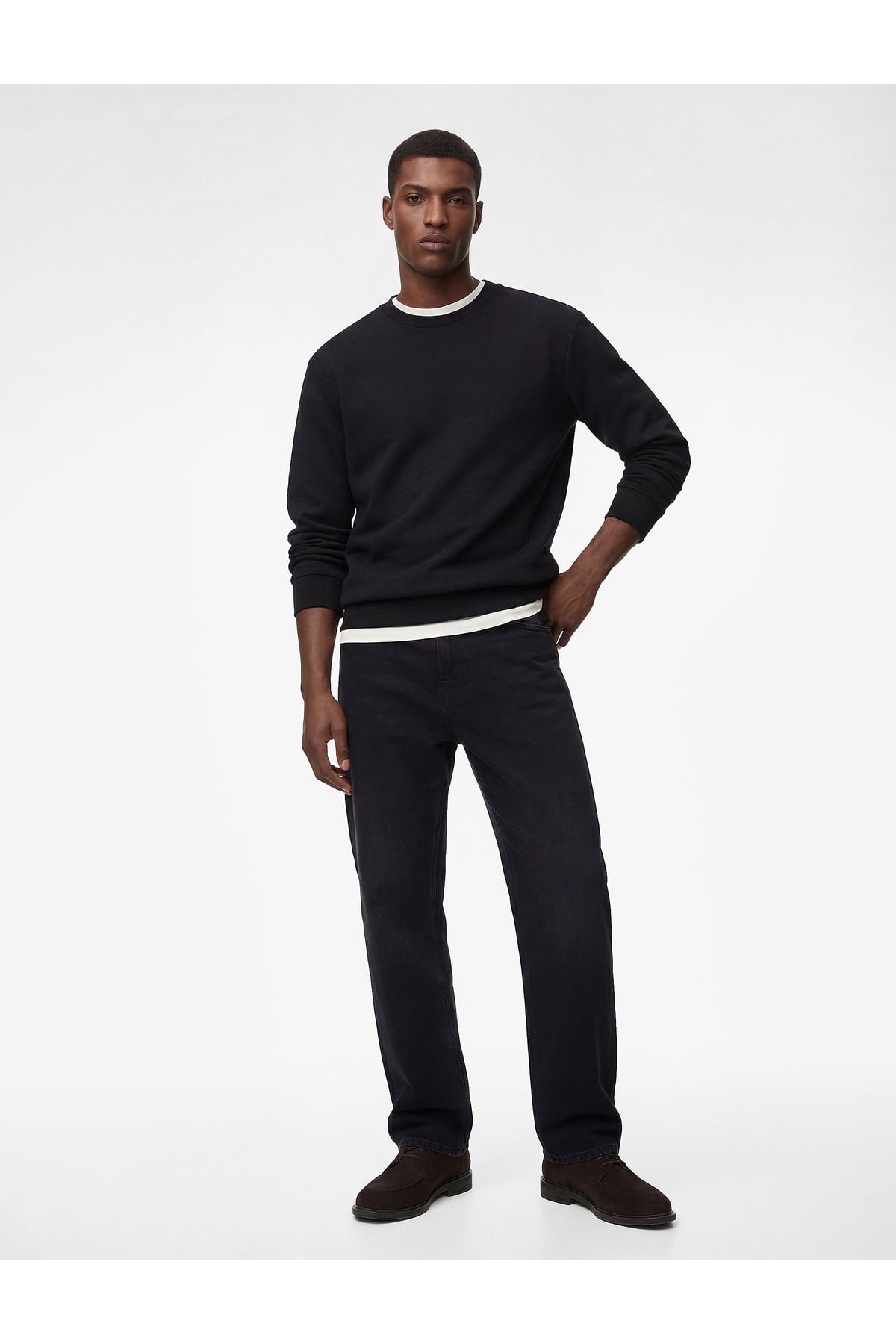 Normal Bel Bol Kalıp Pamuklu Loose Straight Fit Jean Pantolon