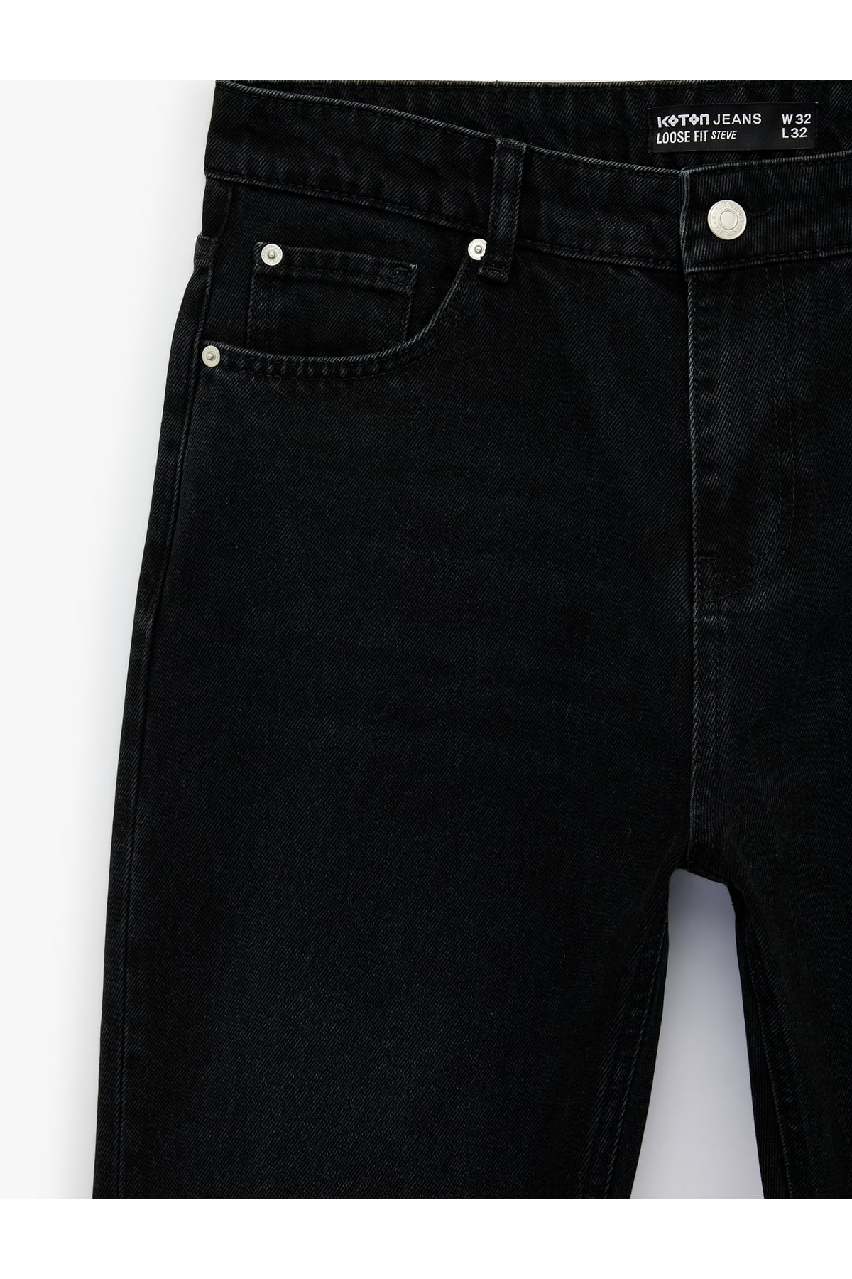 Normal Bel Bol Kalıp Pamuklu Loose Straight Fit Jean Pantolon