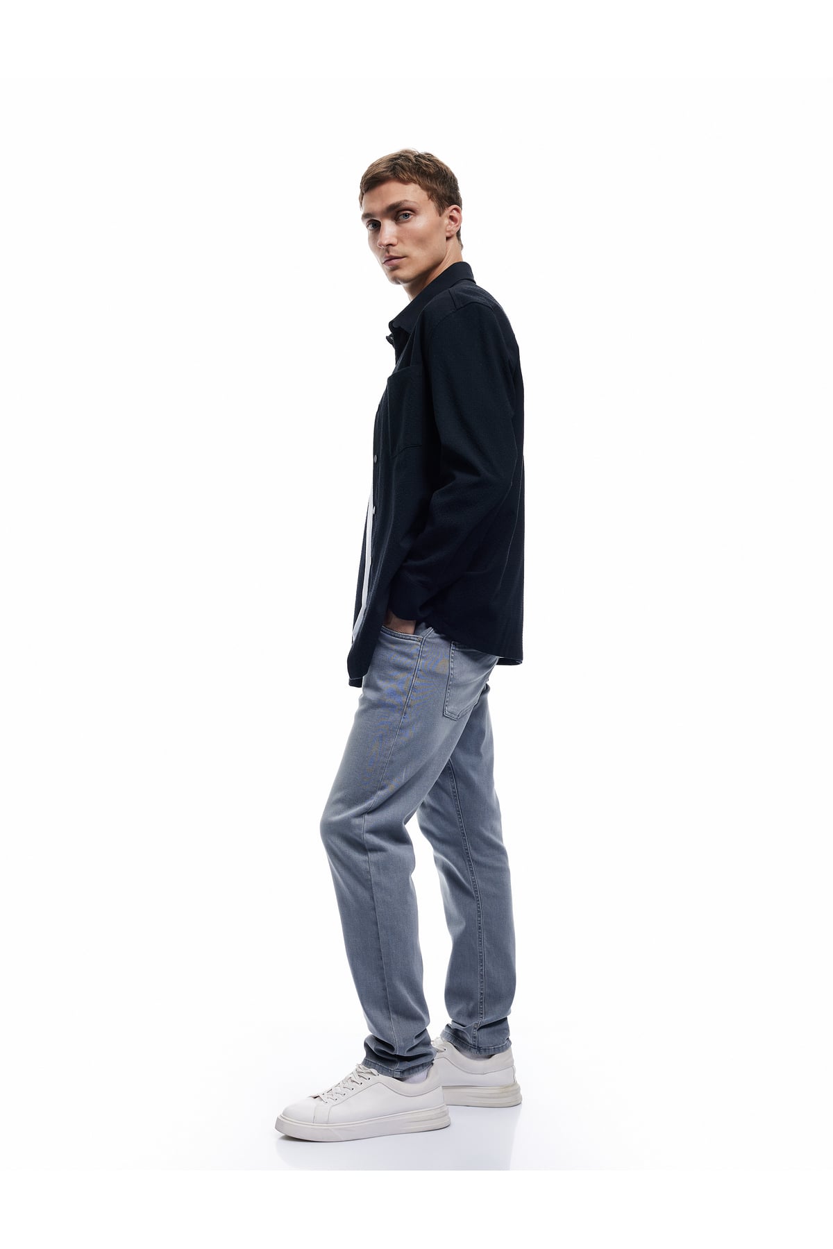 Normal Bel Cepli Slim Fit Jean Pantolon - Brad Jean