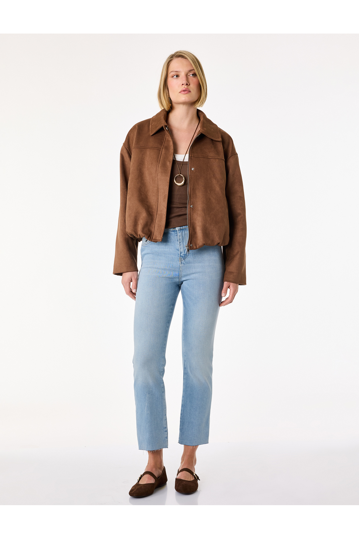 Normal Bel Dar Kesim Düğmeli Pamuklu İspanyol Paça Denim Pantolon - Flare Jeans