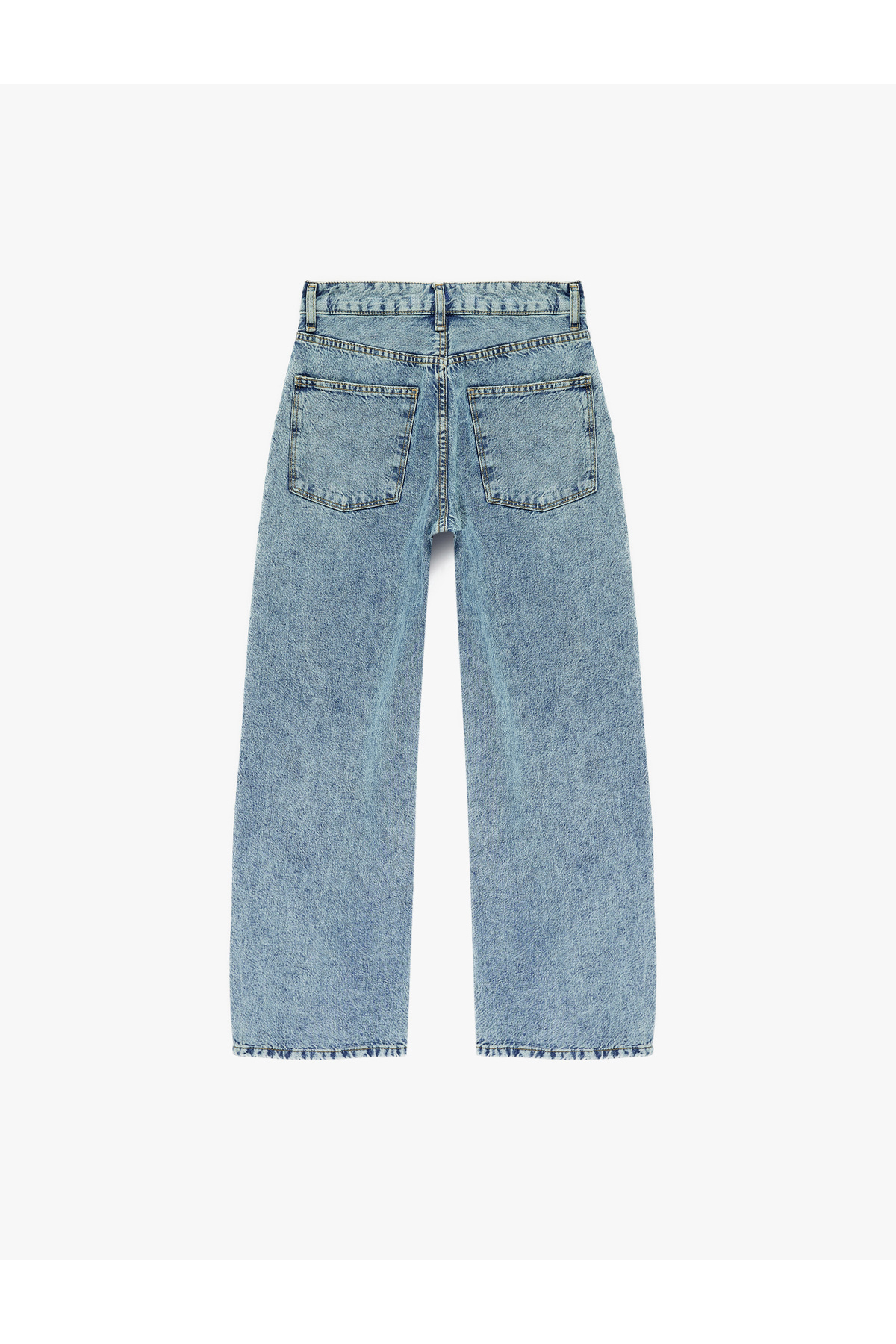Normal Bel Düz Paça Pamuklu Rahat Kalıp Baggy Jean Pantolon - Baggy Jeans