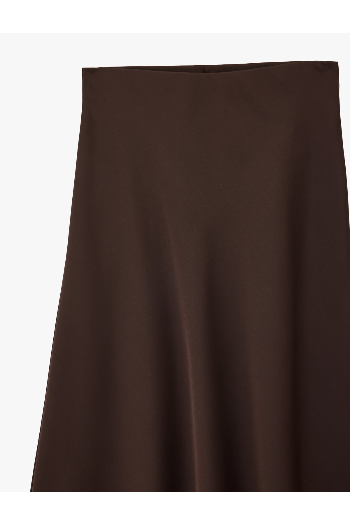 Normal Bel Midi Saten Çan Etek