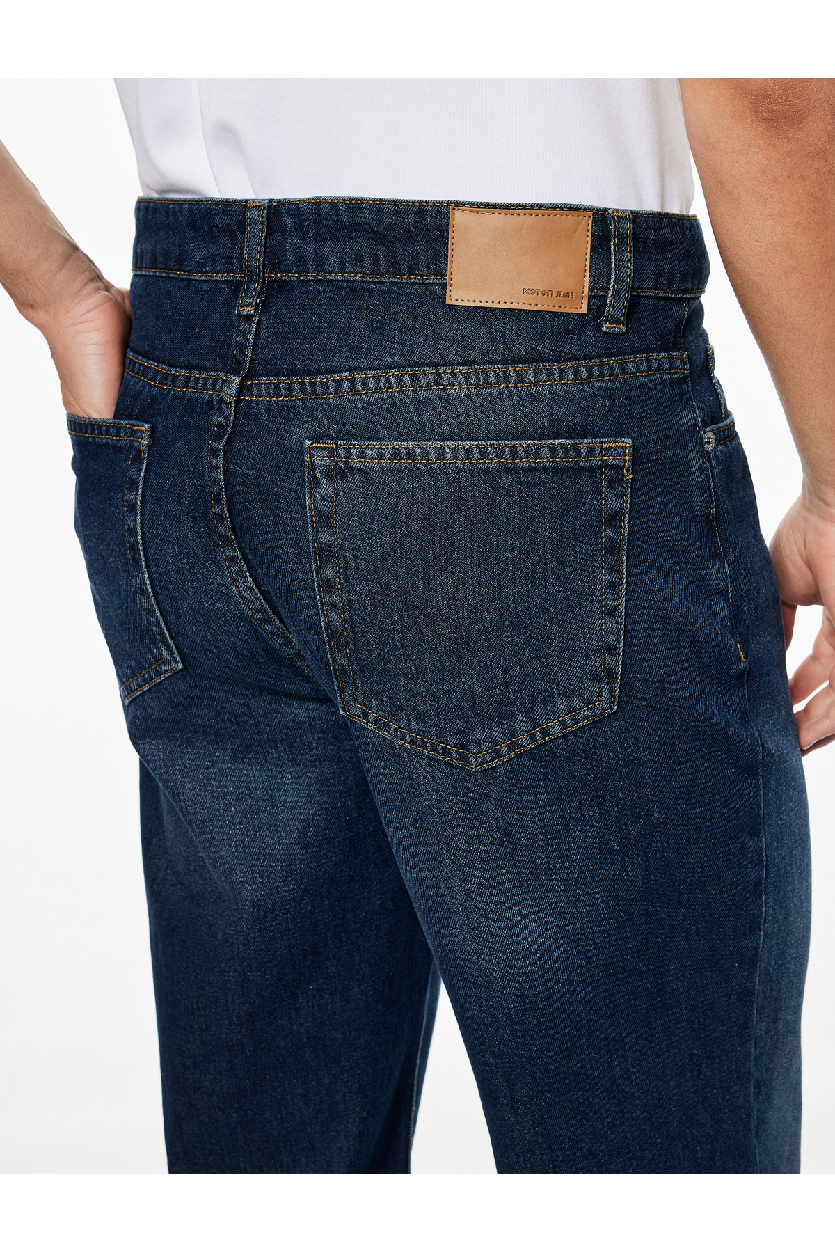 Normal Bel Pamuklu Bol Baggy Jean Pantolon