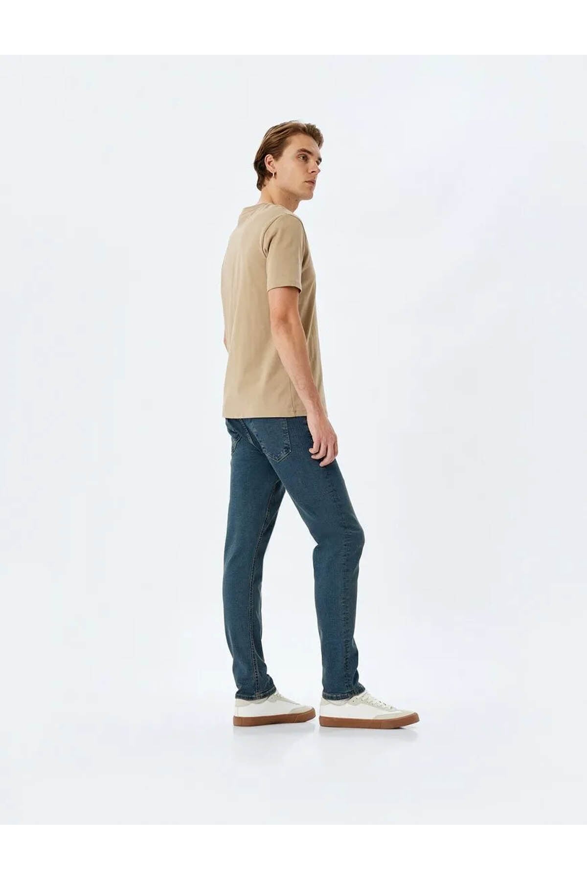 Normal Bel Pamuklu Cepli Slim Fit Jean Pantolon - Brad Jean