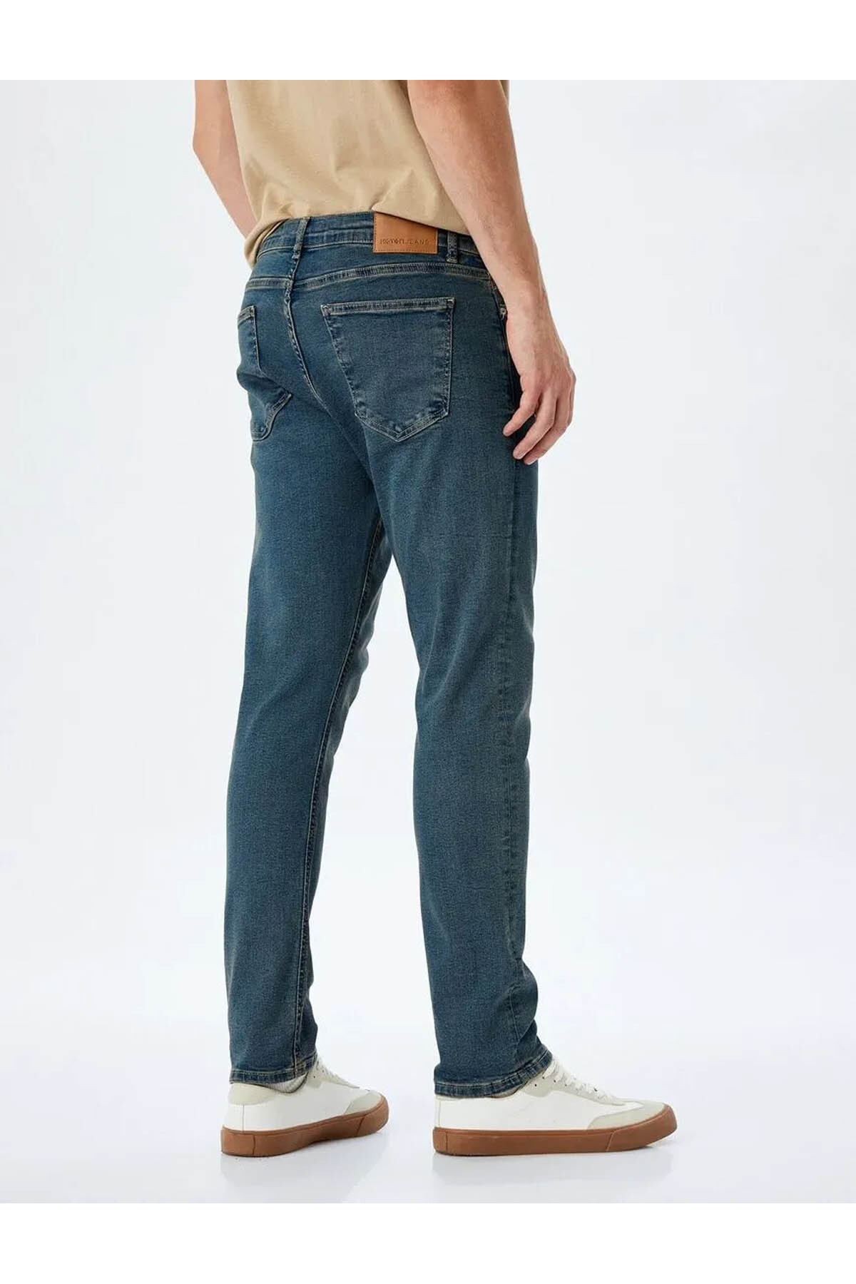 Normal Bel Pamuklu Cepli Slim Fit Jean Pantolon - Brad Jean