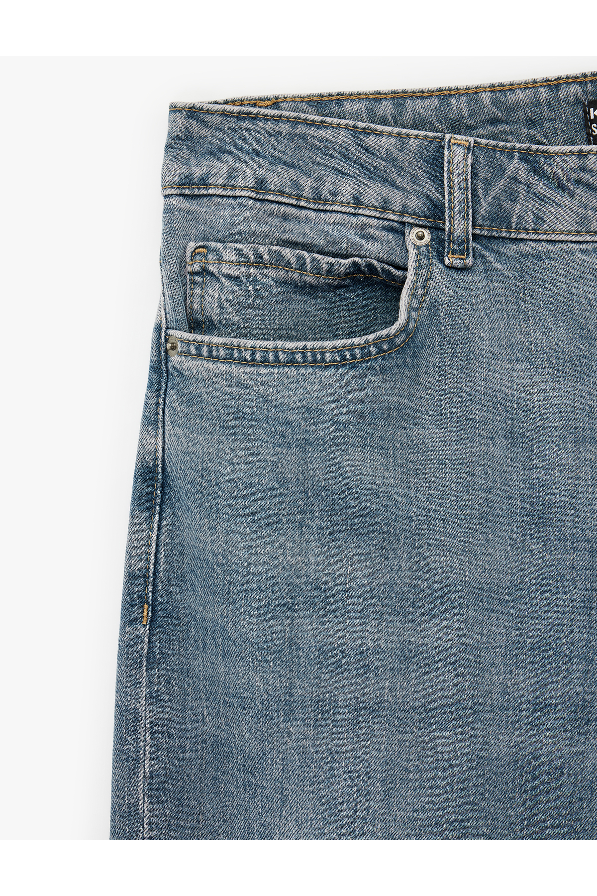 Normal Bel Pamuklu Cepli Straight Fit Jean Pantolon - Mark Jean