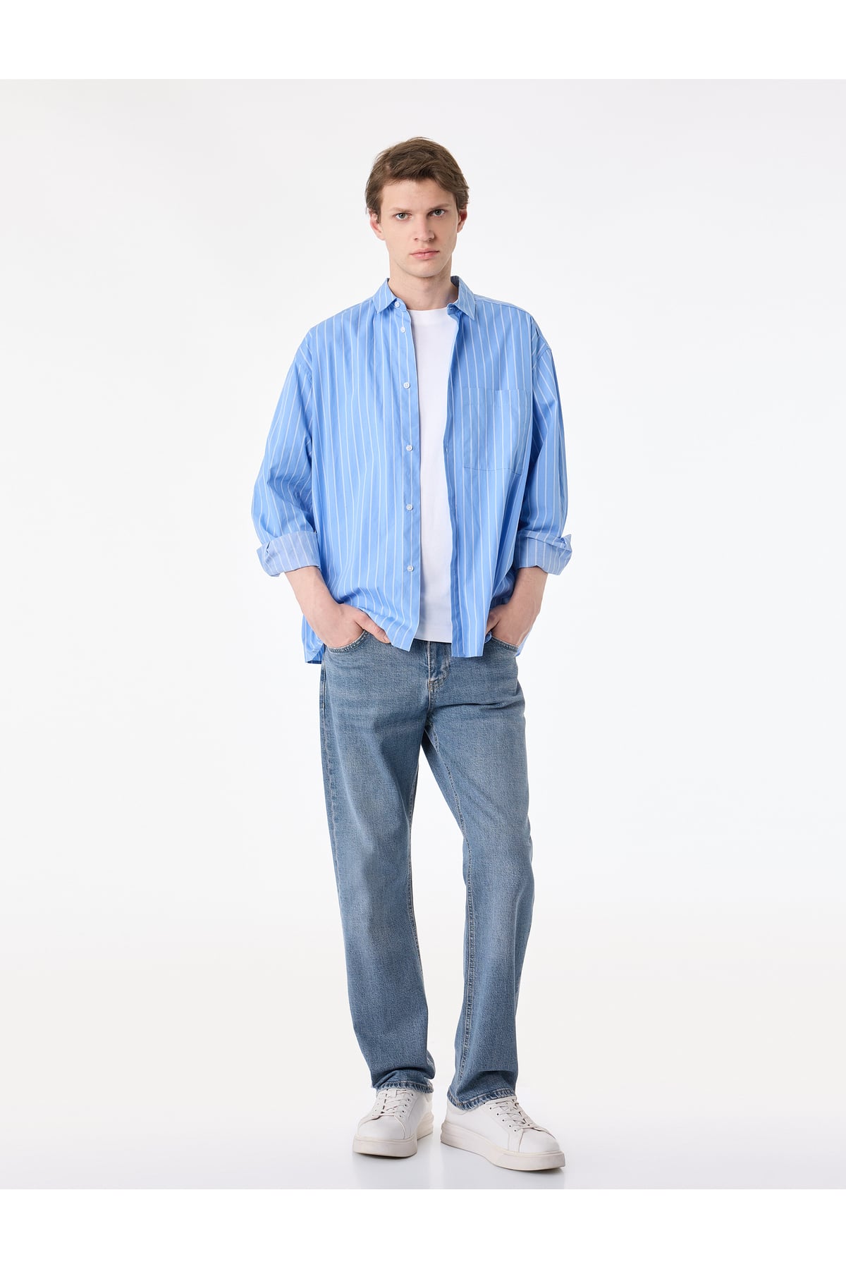 Normal Bel Pamuklu Cepli Straight Fit Jean Pantolon - Mark Jean