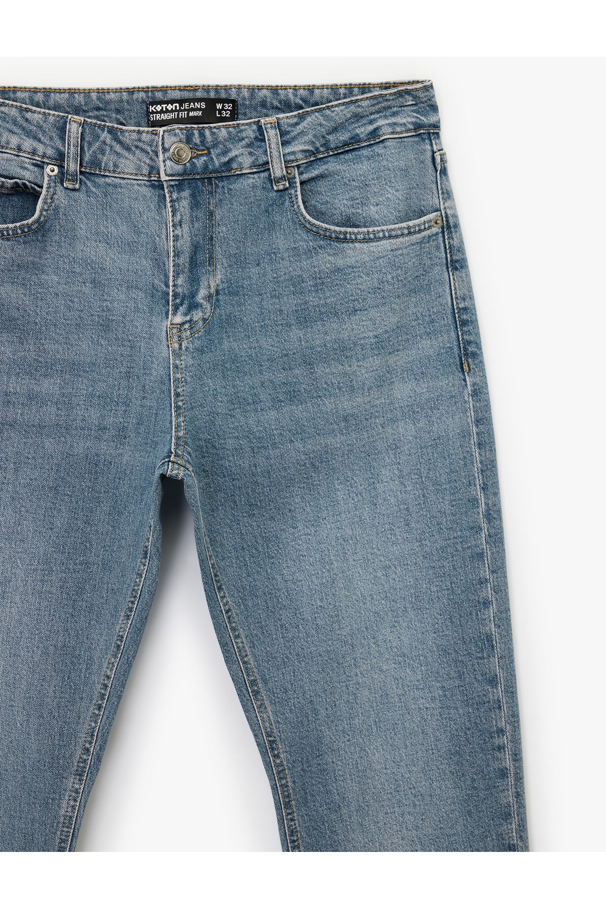 Normal Bel Pamuklu Cepli Straight Fit Jean Pantolon - Mark Jean