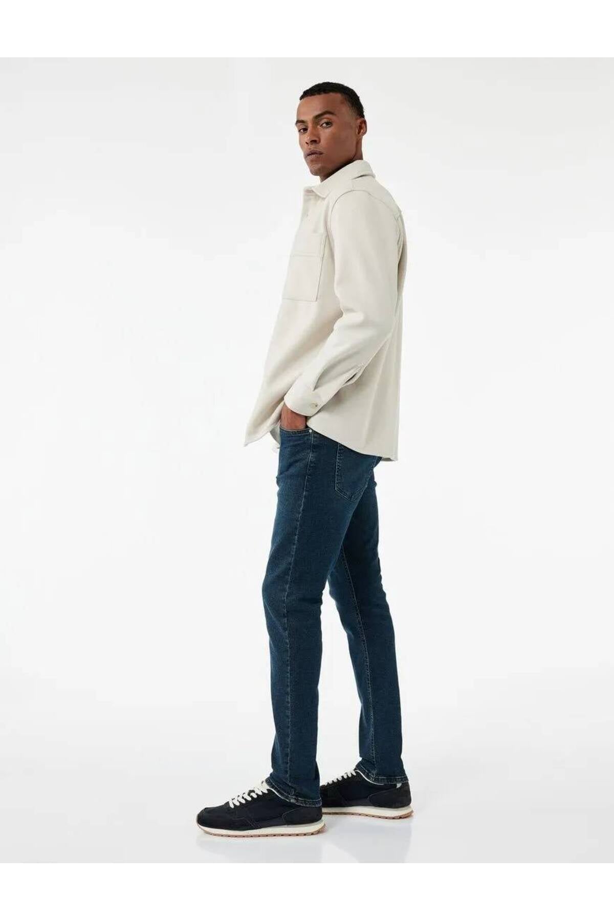 Normal Bel Pamuklu Slim Fit Jean - Brad Jean