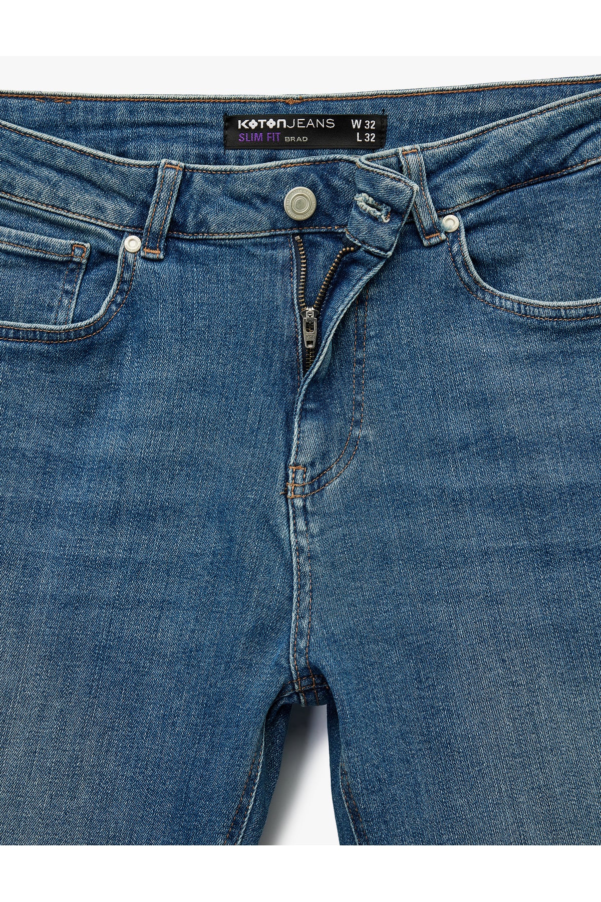 Normal Bel Pamuklu Slim Fit Jean Pantolon - Brad Jean