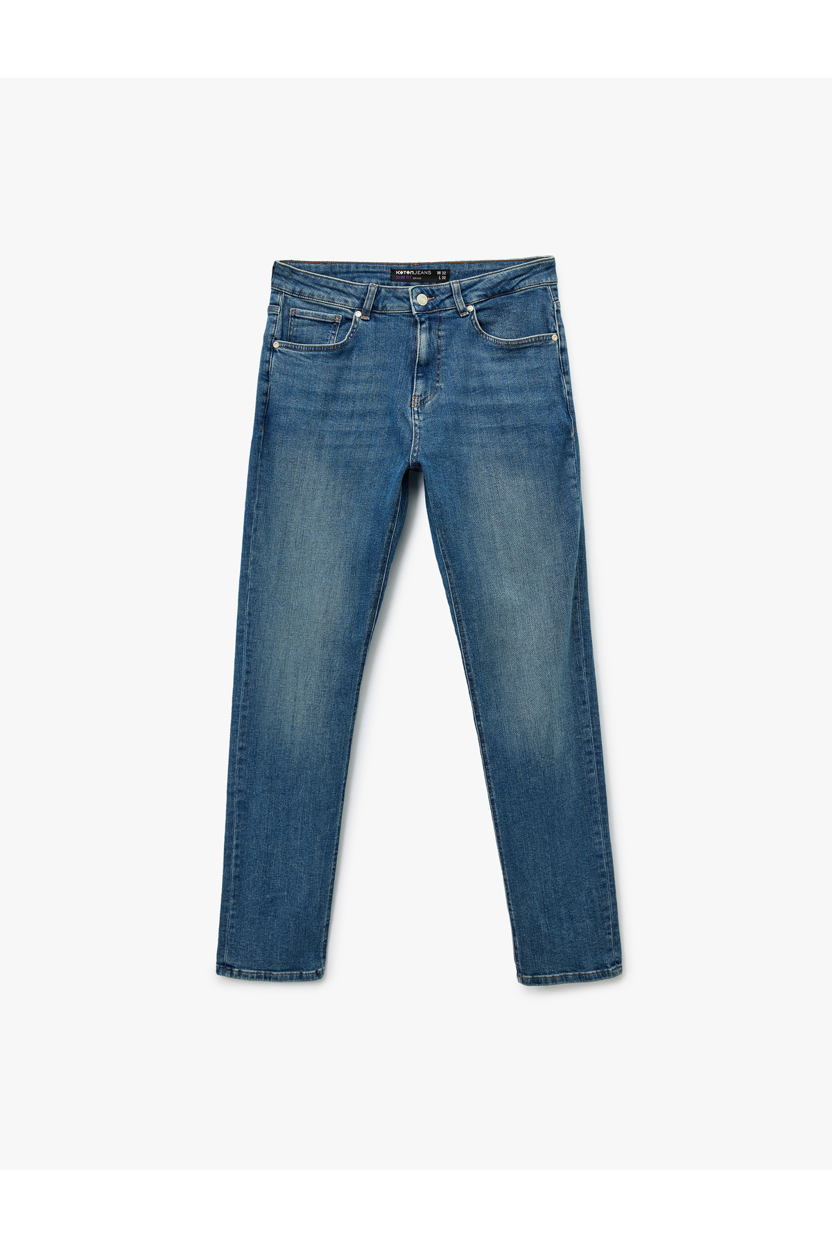 Normal Bel Pamuklu Slim Fit Jean Pantolon - Brad Jean