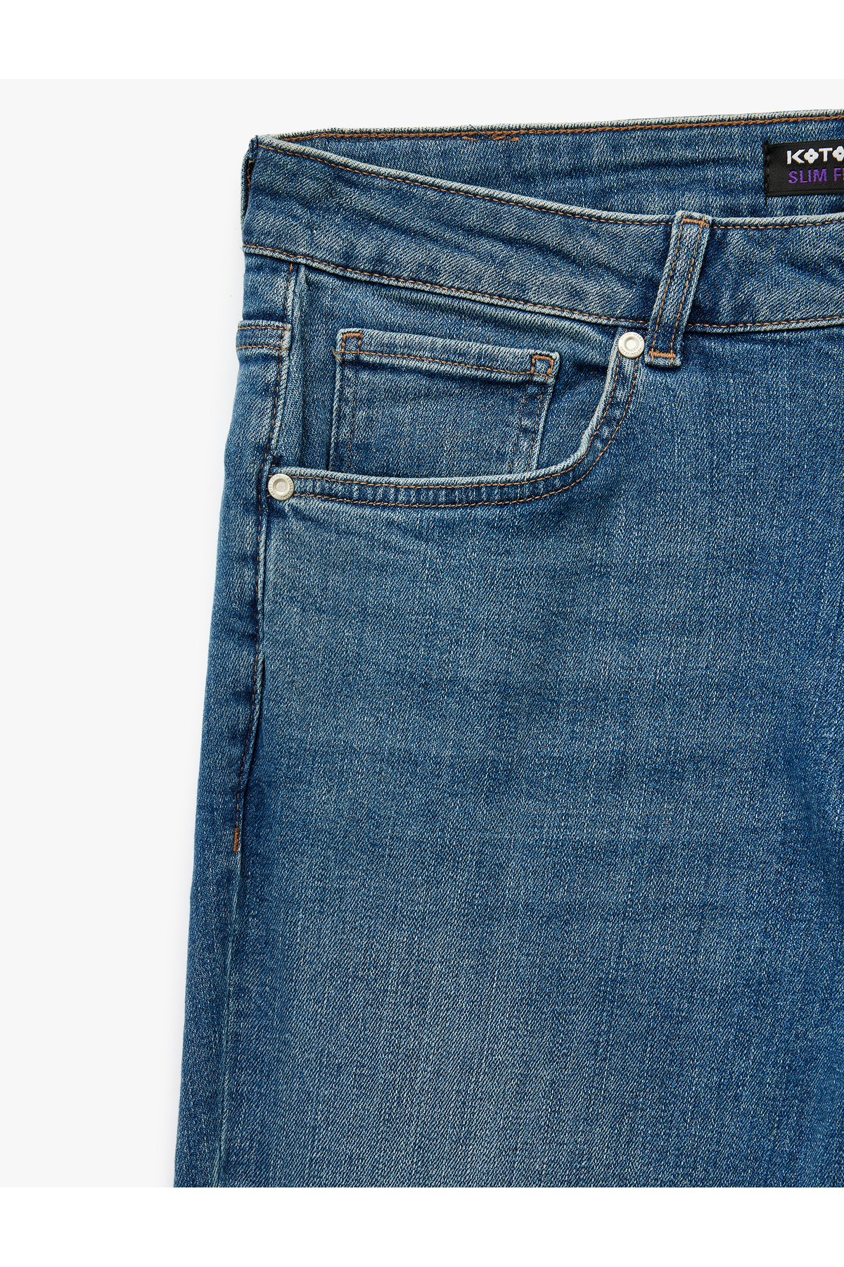 Normal Bel Pamuklu Slim Fit Jean Pantolon - Brad Jean